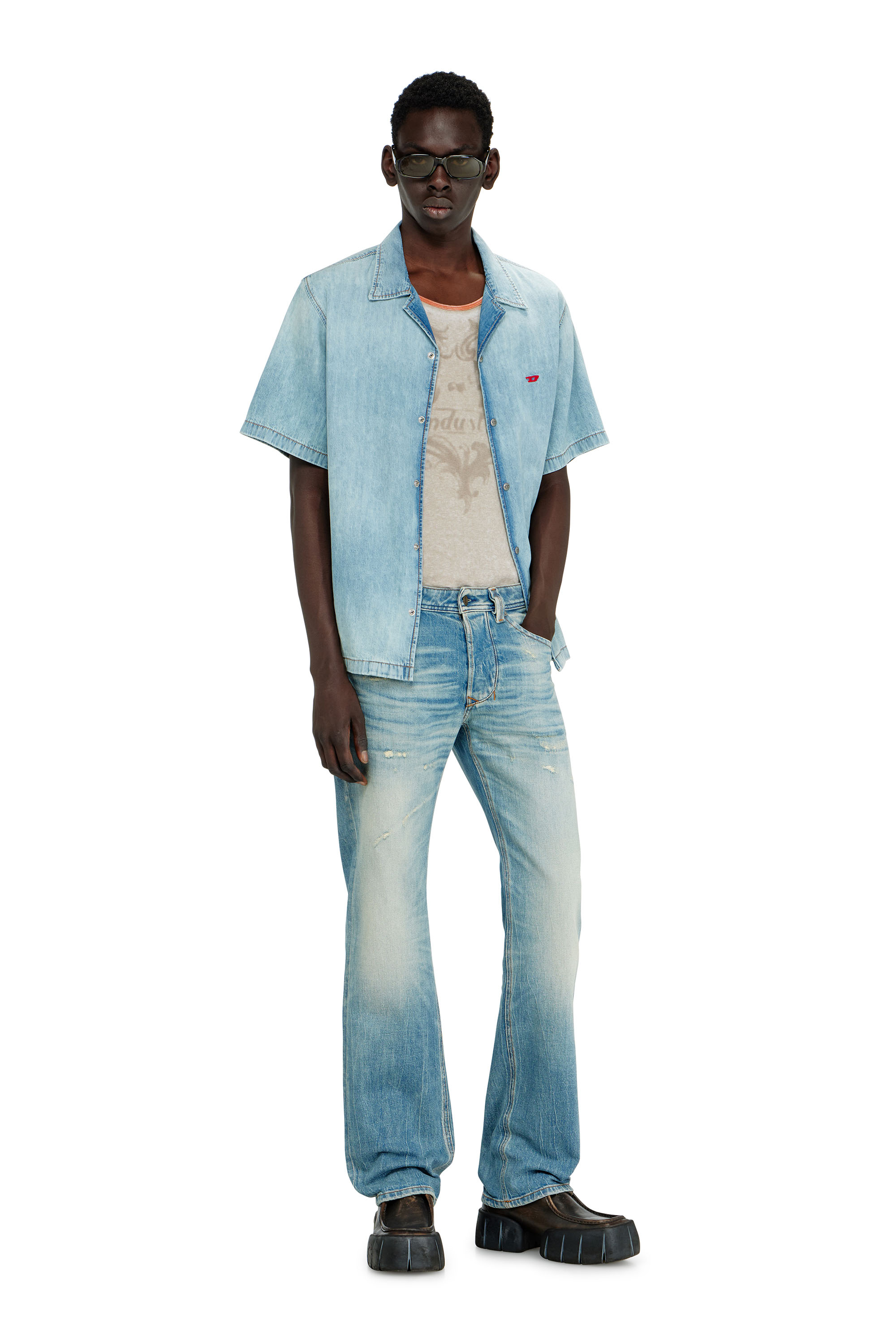 Diesel - Regular Jeans 1985 Larkee 09P33 Uomo, Blu Chiaro - Image 3