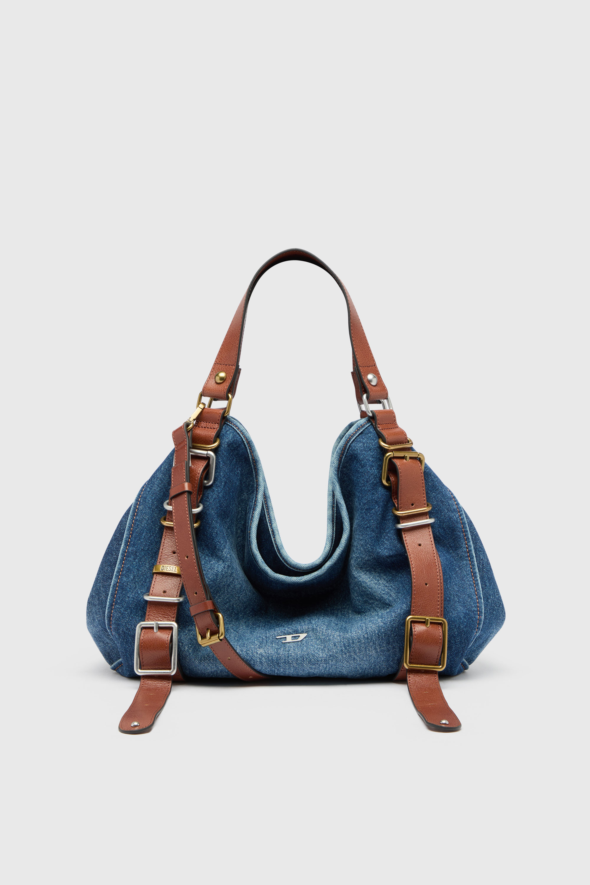 Diesel - D-ONE TOPHANDLE M, D-One-Borsa media a mano in denim e pelle Donna in ToBeDefined - 1