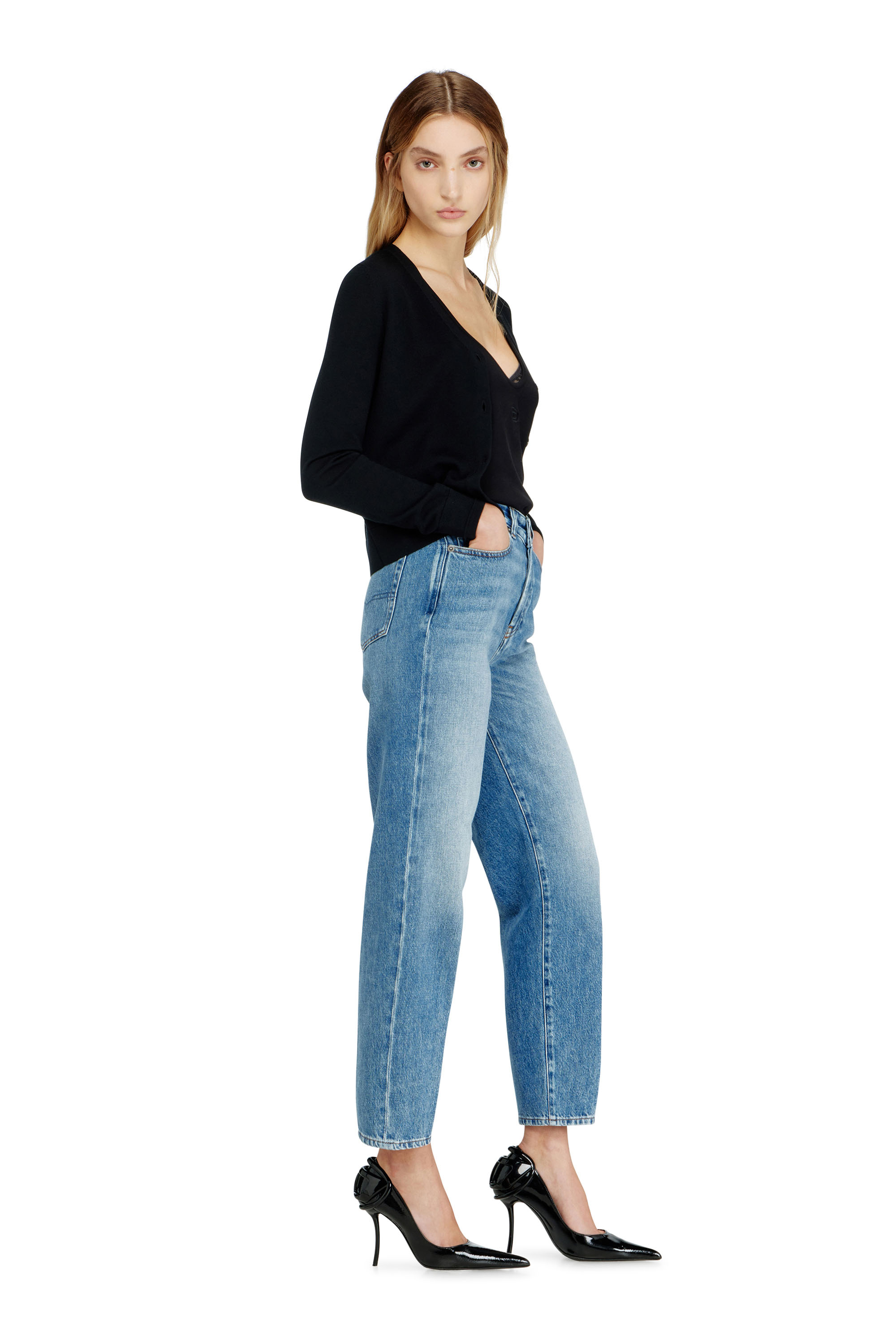 Diesel - Regular Jeans 1981 D-Went 09Q07 Donna, Blu Chiaro - Image 2