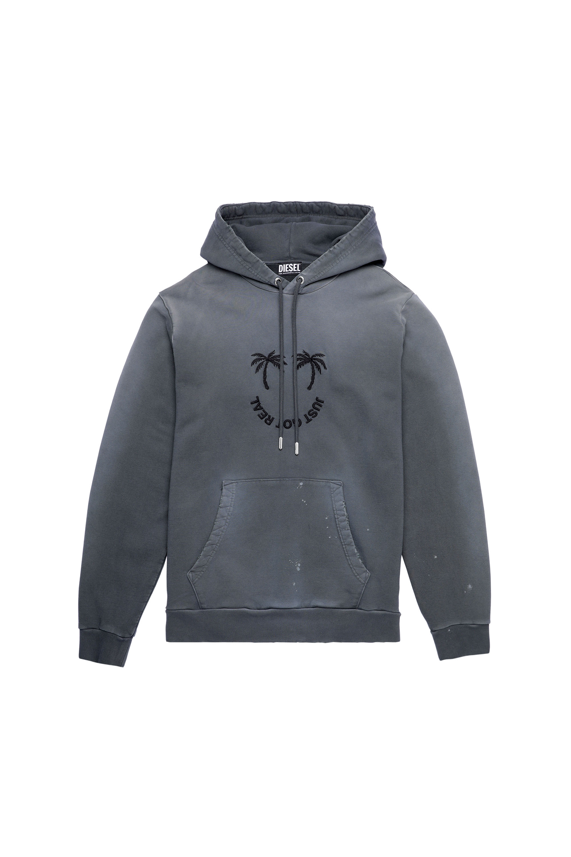 S-GIRK-HOOD-B5, Grigio scuro - Felpe
