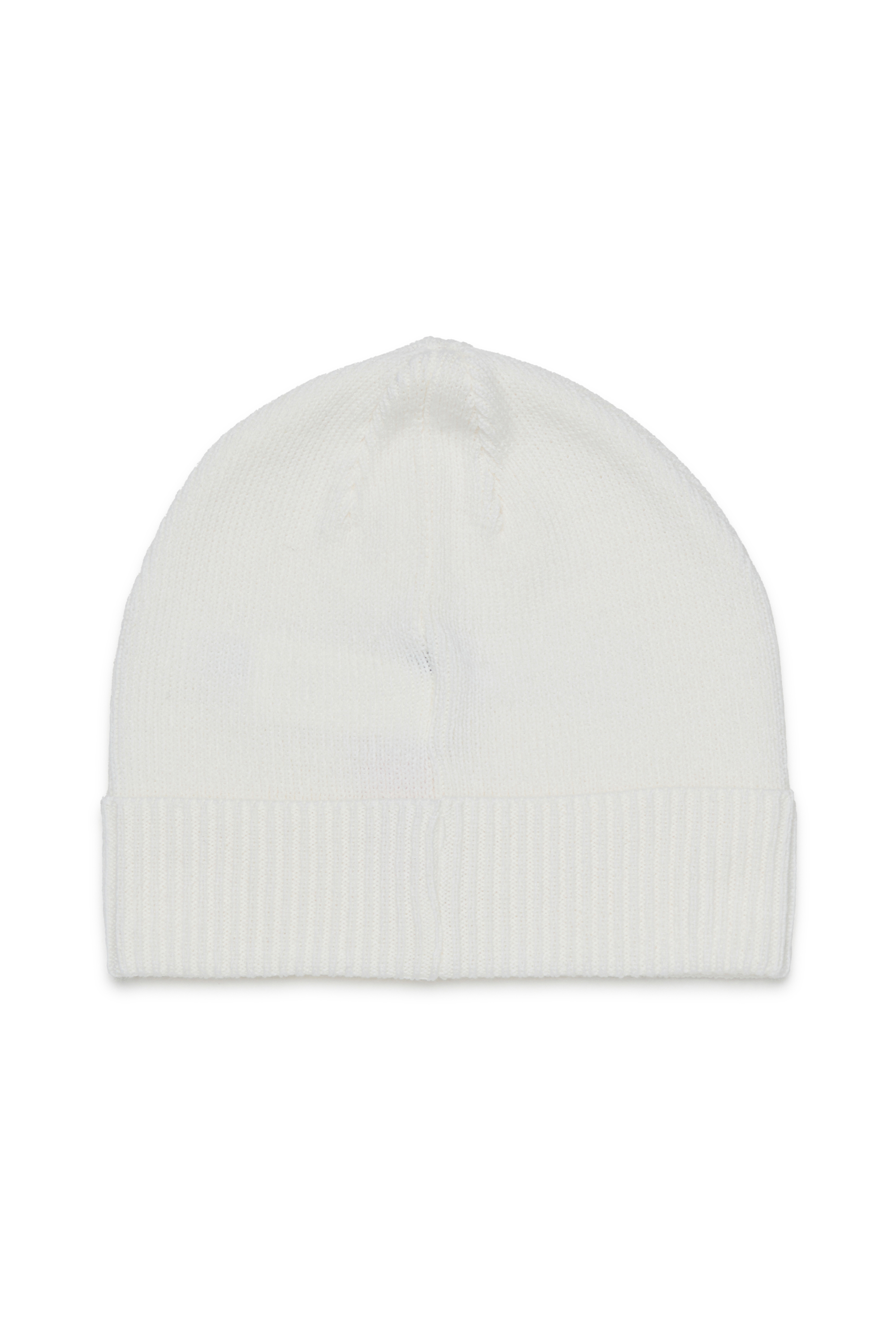 Diesel - FBAND, Berretto in misto lana con logo Unisex in Bianco - 2