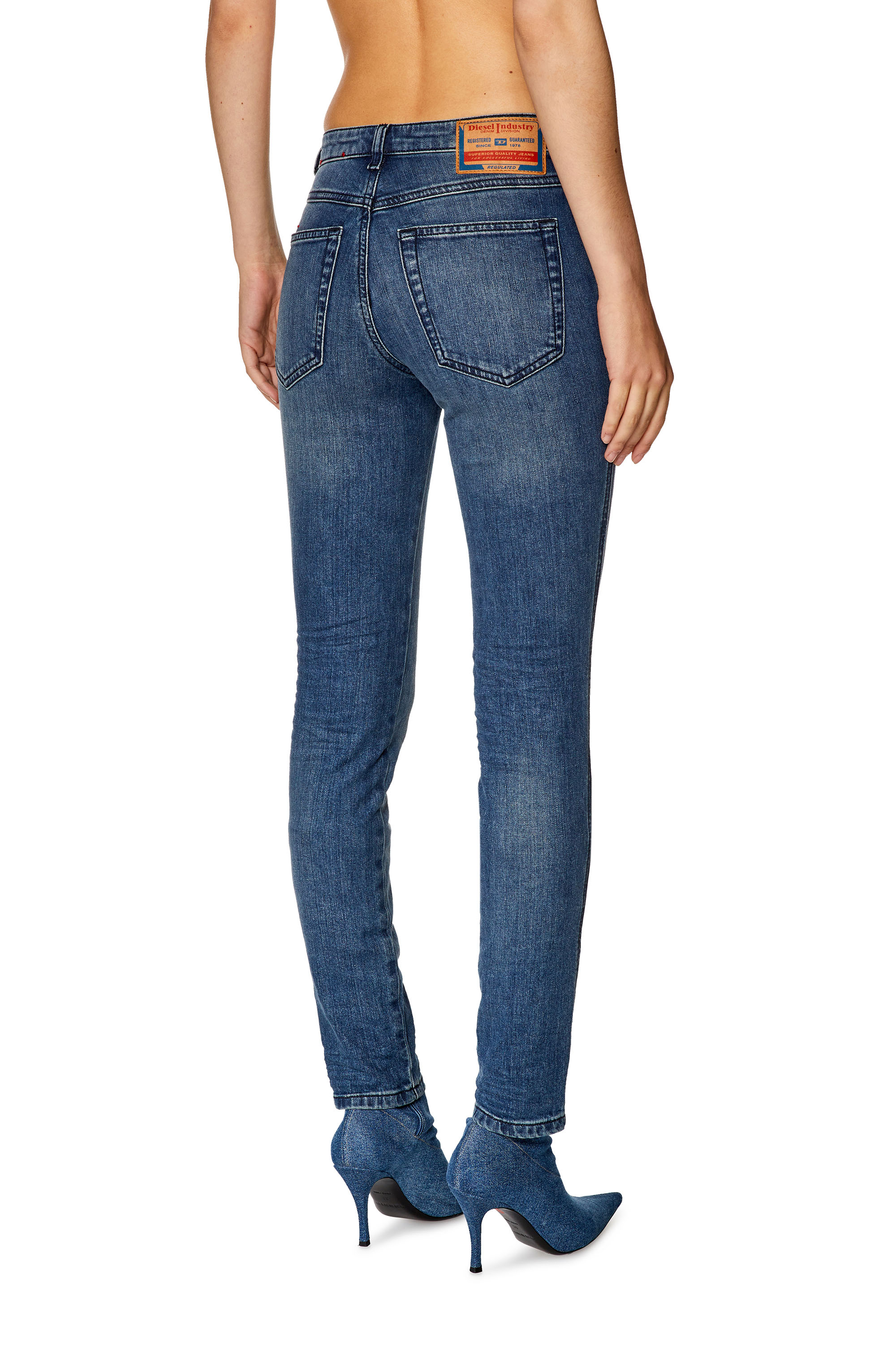 Diesel - Skinny Jeans 2015 Babhila 0LICM, Blu medio - Image 2