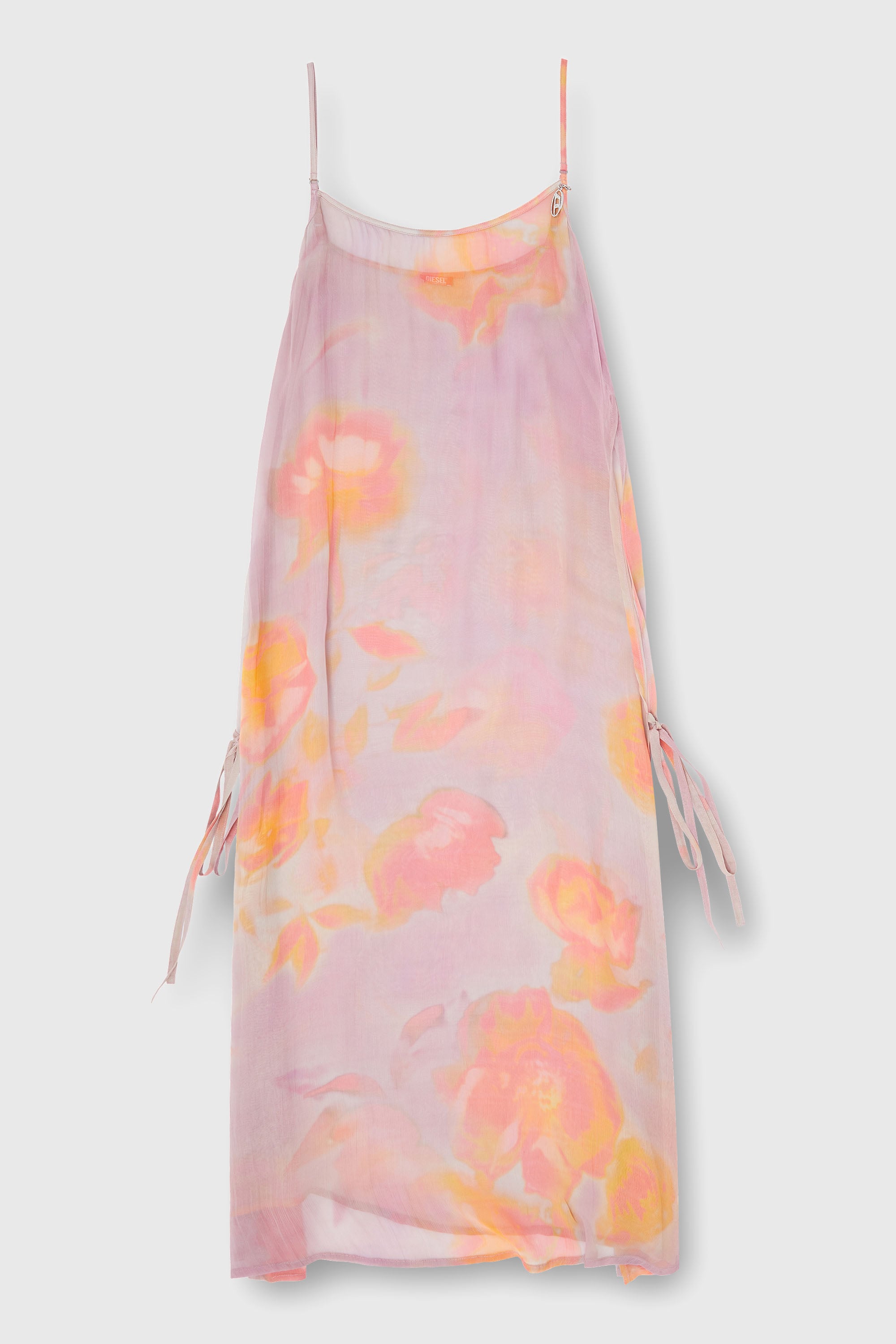 Diesel - VANYA-UTLT, Abito copricostume in chiffon floreale Donna in Viola - 2