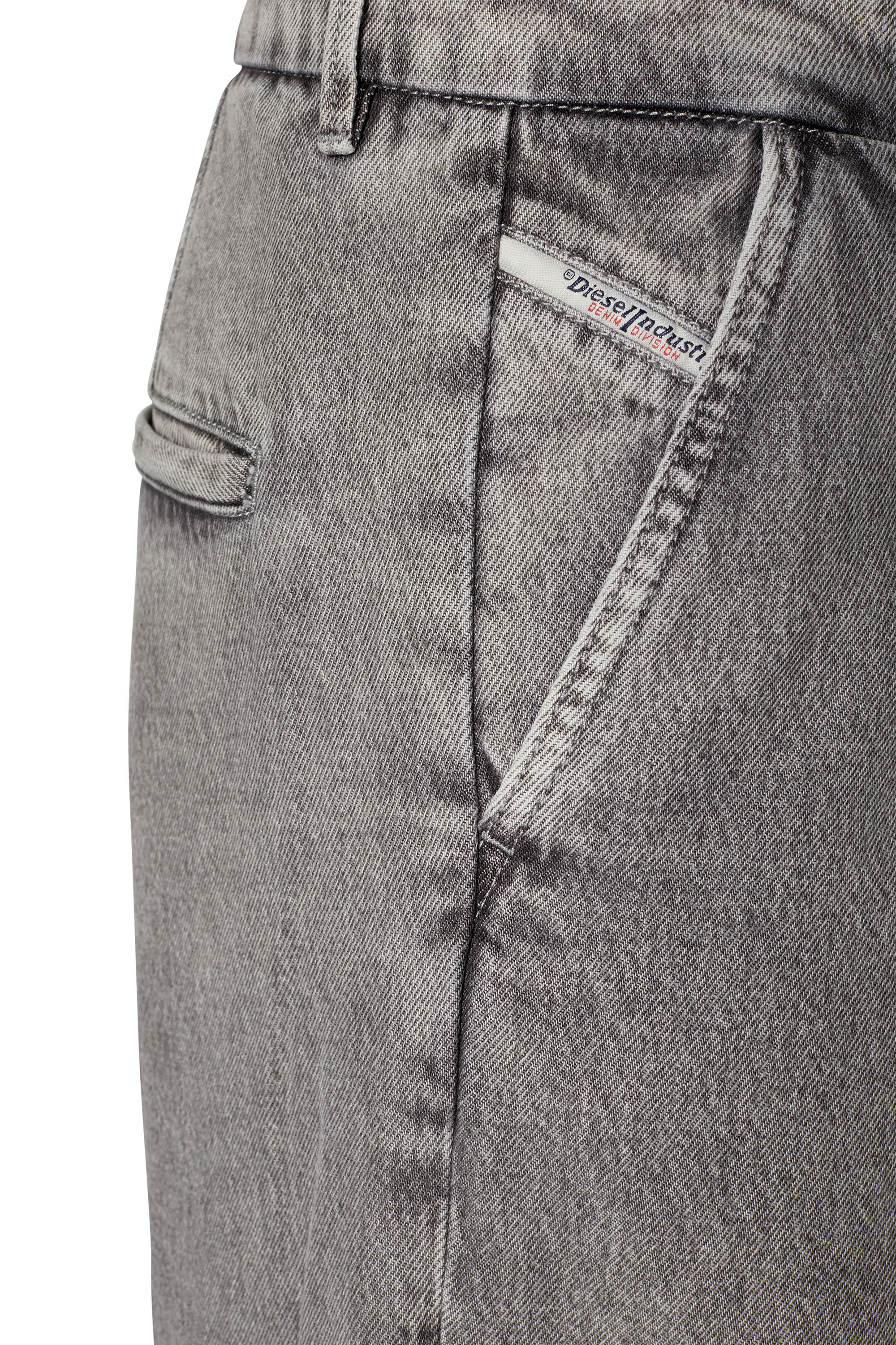 Diesel - D-Chino-Work 0IEAA Straight Jeans, Grigio Chiaro - Image 4