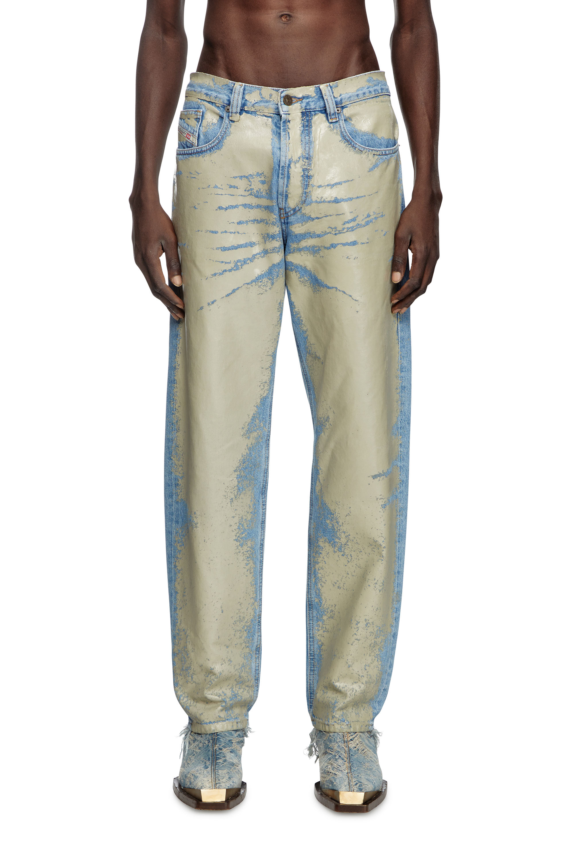 Diesel - Straight Jeans 2010 D-Macs 007AL Uomo, Marrone Chiaro - Image 2