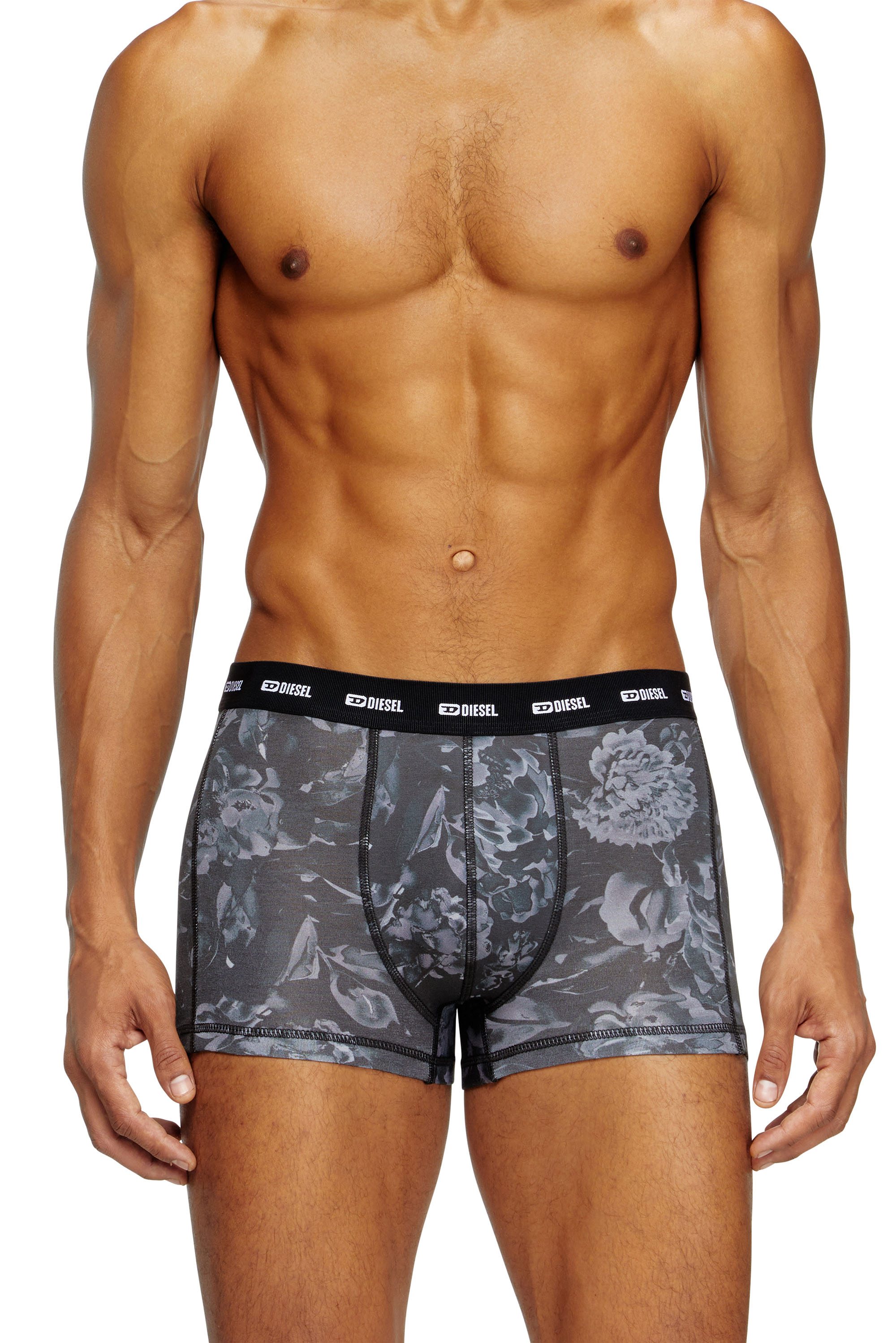 Diesel - DAMIEN-UTLT, Boxer con stampa floreale Uomo in Grigio - 1