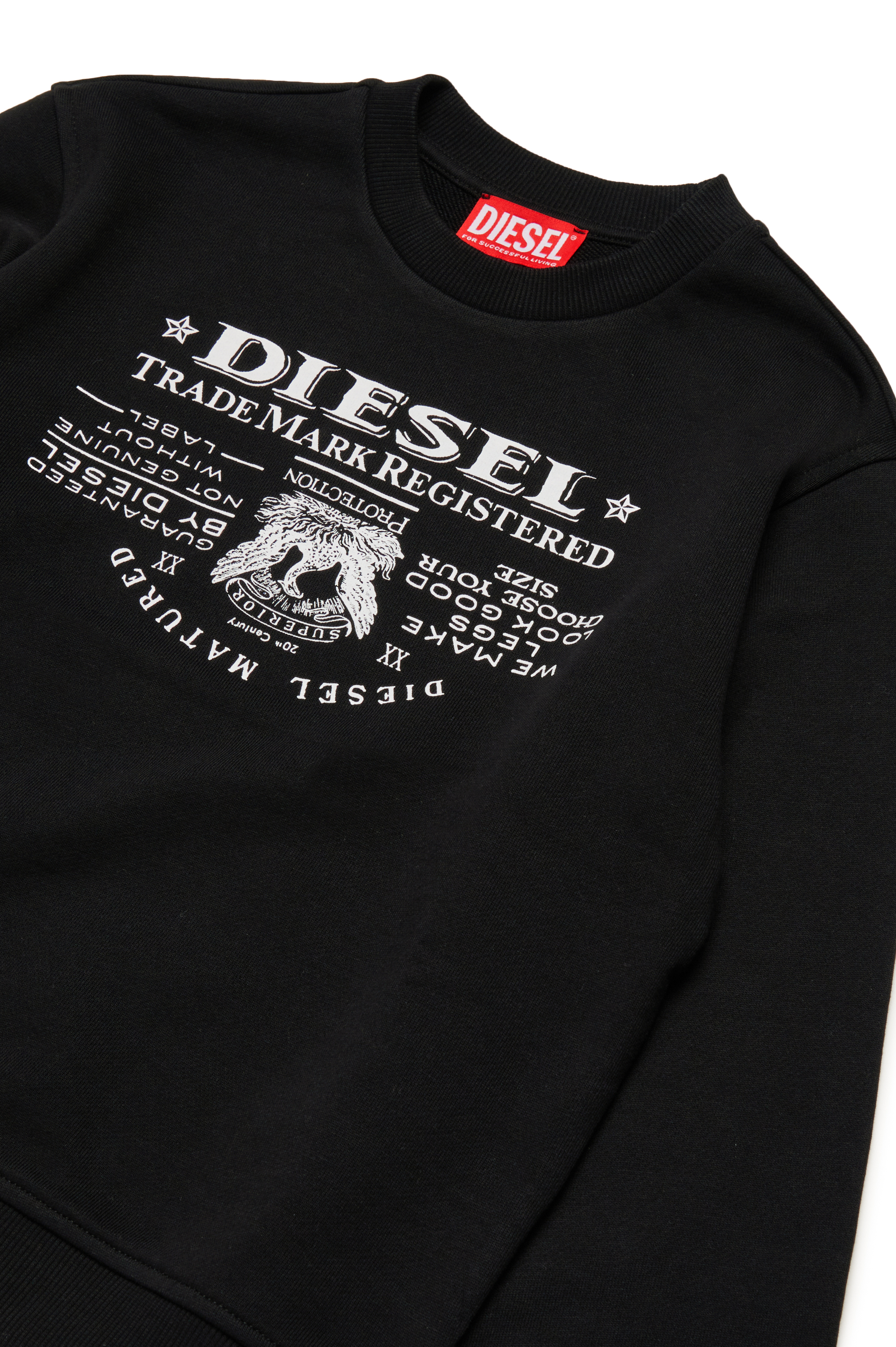 Diesel - SGINNL2 OVER, Felpa con stampa patch jacron Uomo in Nero - 3