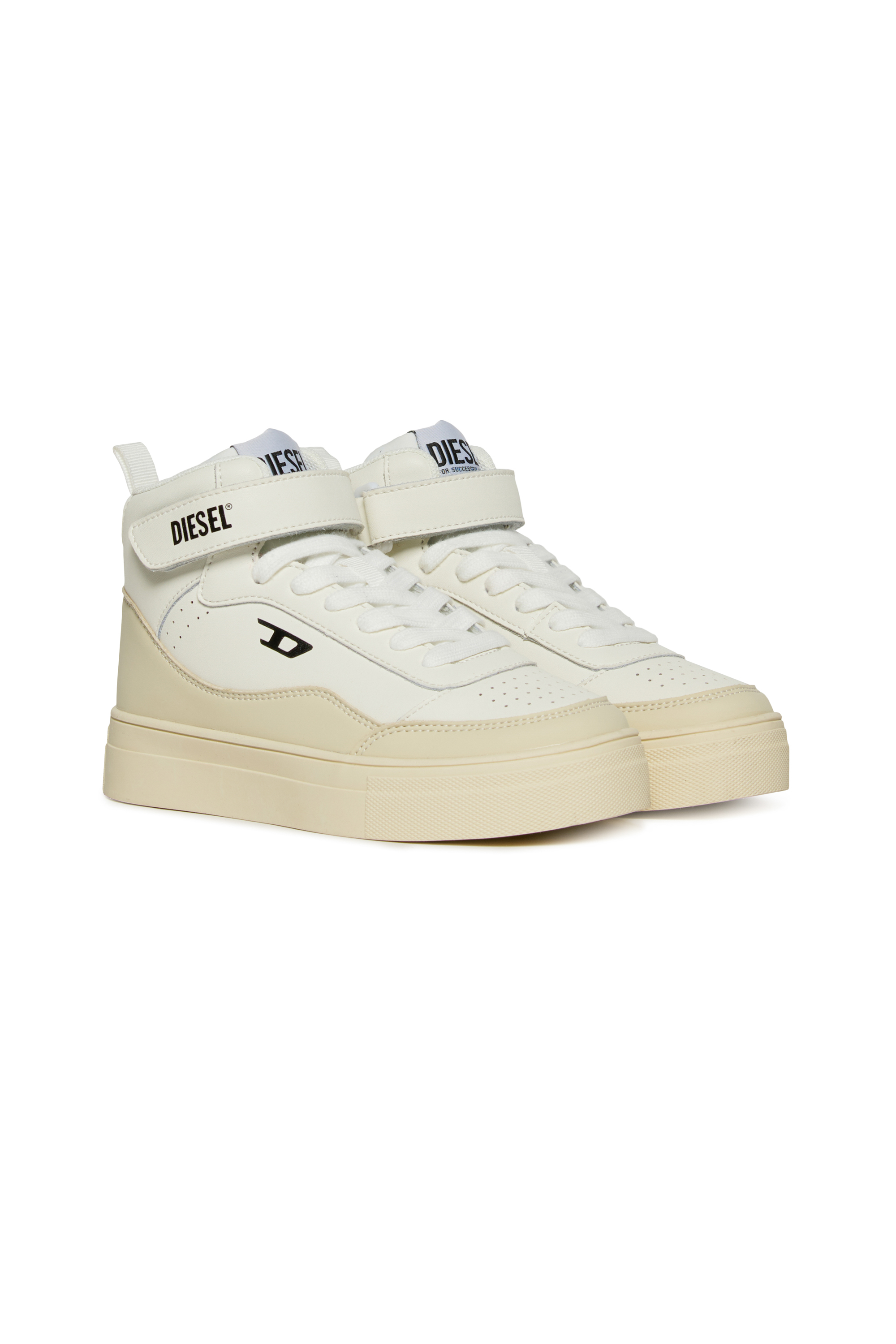 Diesel - S-TRACKER D, S-Tracker D - Sneakers in pelle con lacci e strap Unisex in Bianco - 2