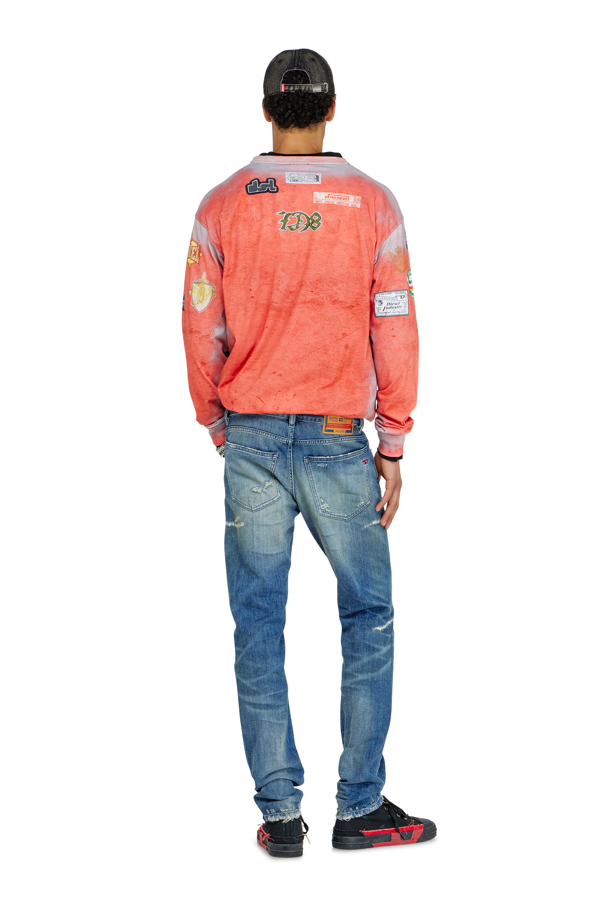Diesel - Slim Jeans 2019 D-Strukt 007EN Uomo, Blu medio - Image 3