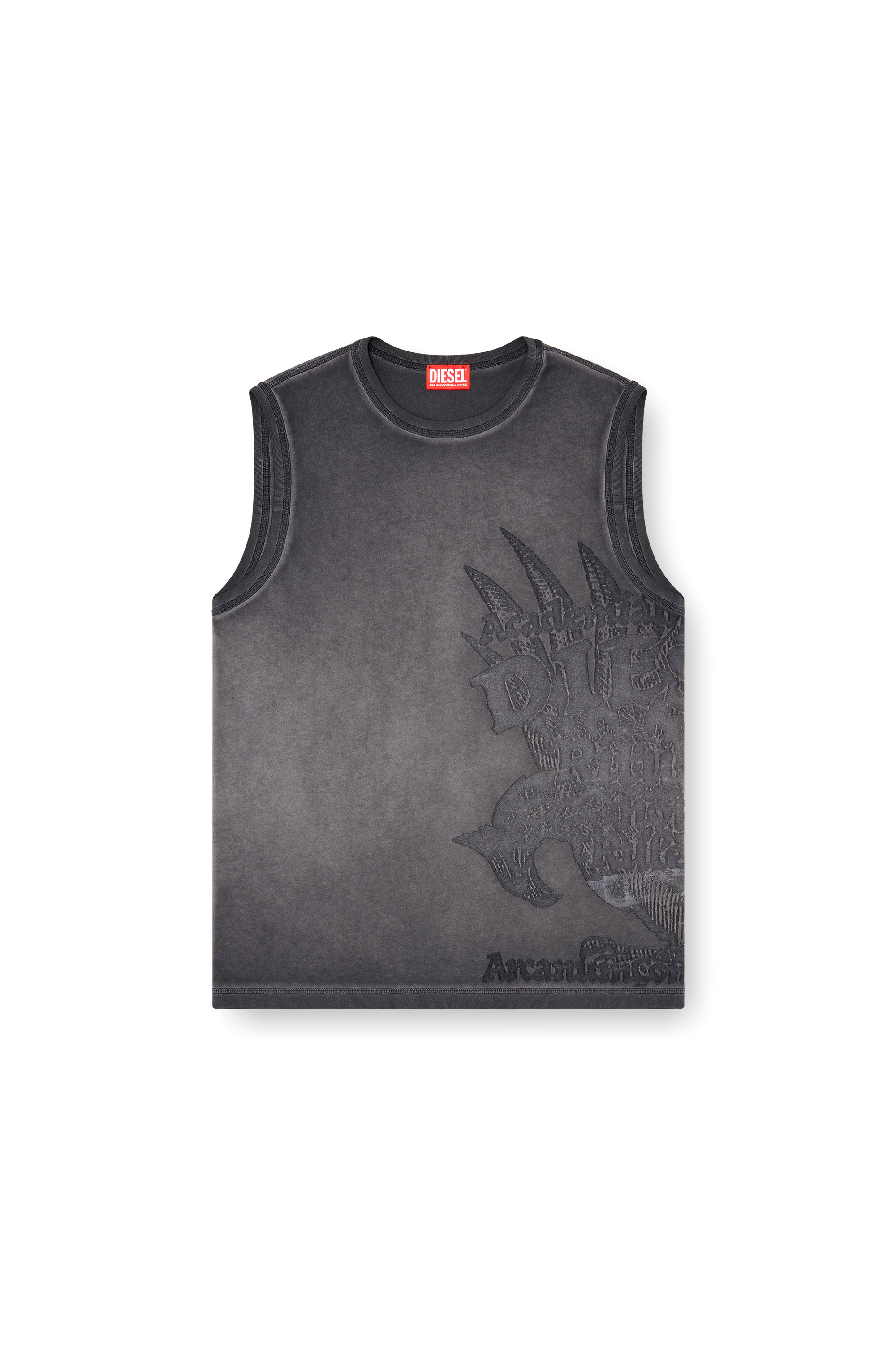 Diesel - T-RAWBISCO, Top smanicato con grafiche in rilievo Uomo in ToBeDefined - 2