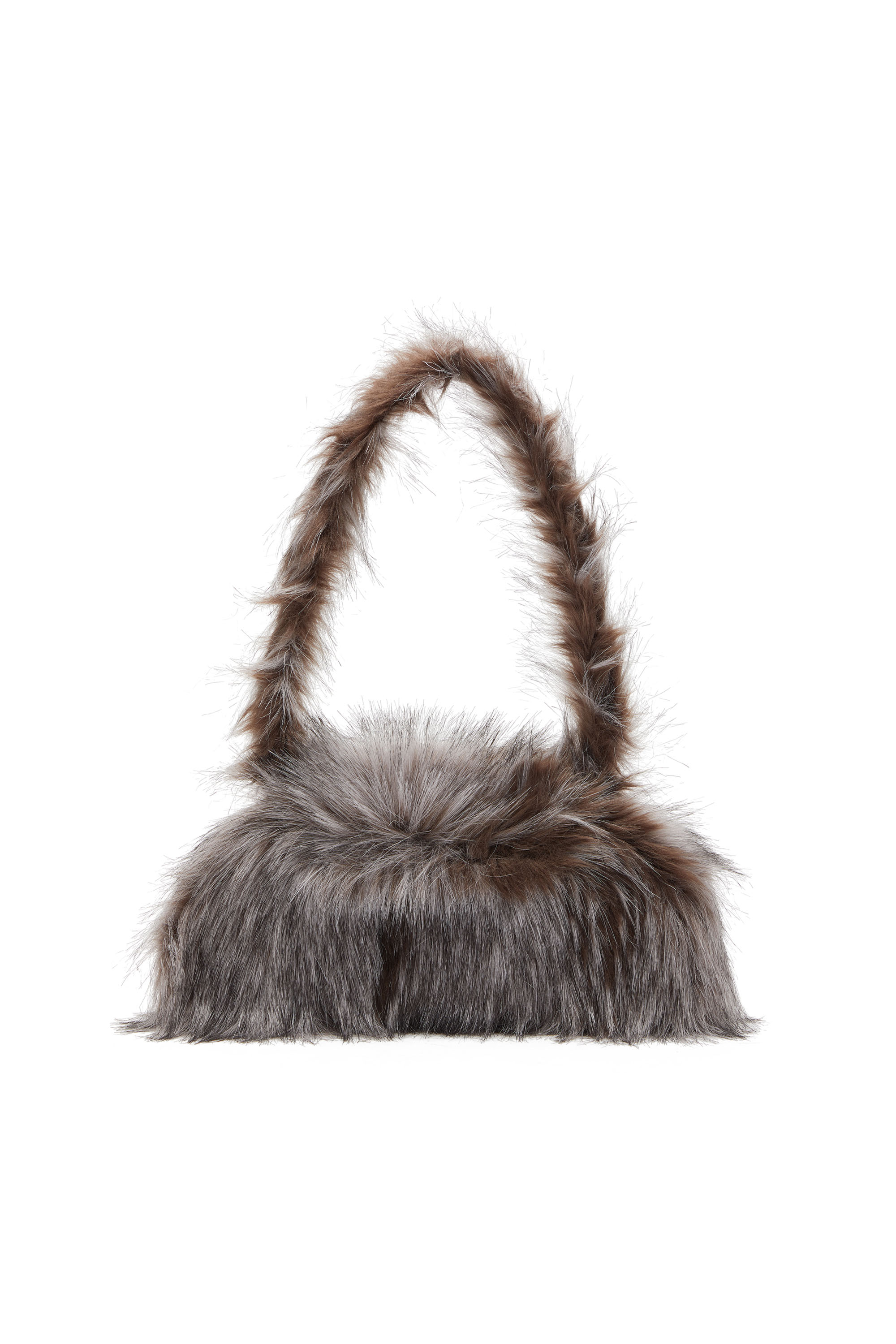 Diesel - PLAY CROSSBODY, Play-Borsa crossbody effetto fluffy Donna in Grigio - 3