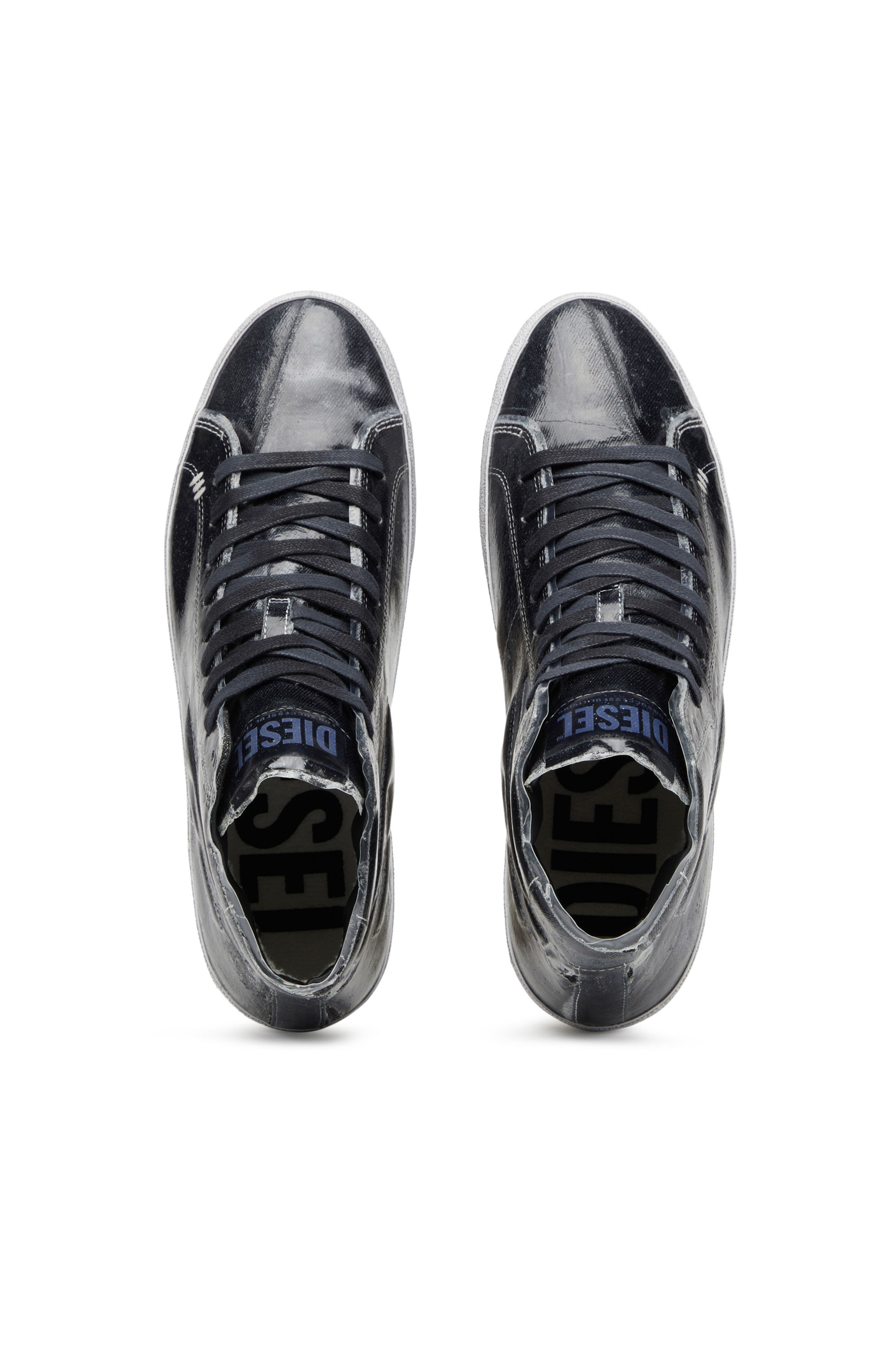 Diesel - S-LEROJI MID, S-Leroji Mid - Sneaker high-top in canvas e TPU Uomo in Nero - 4