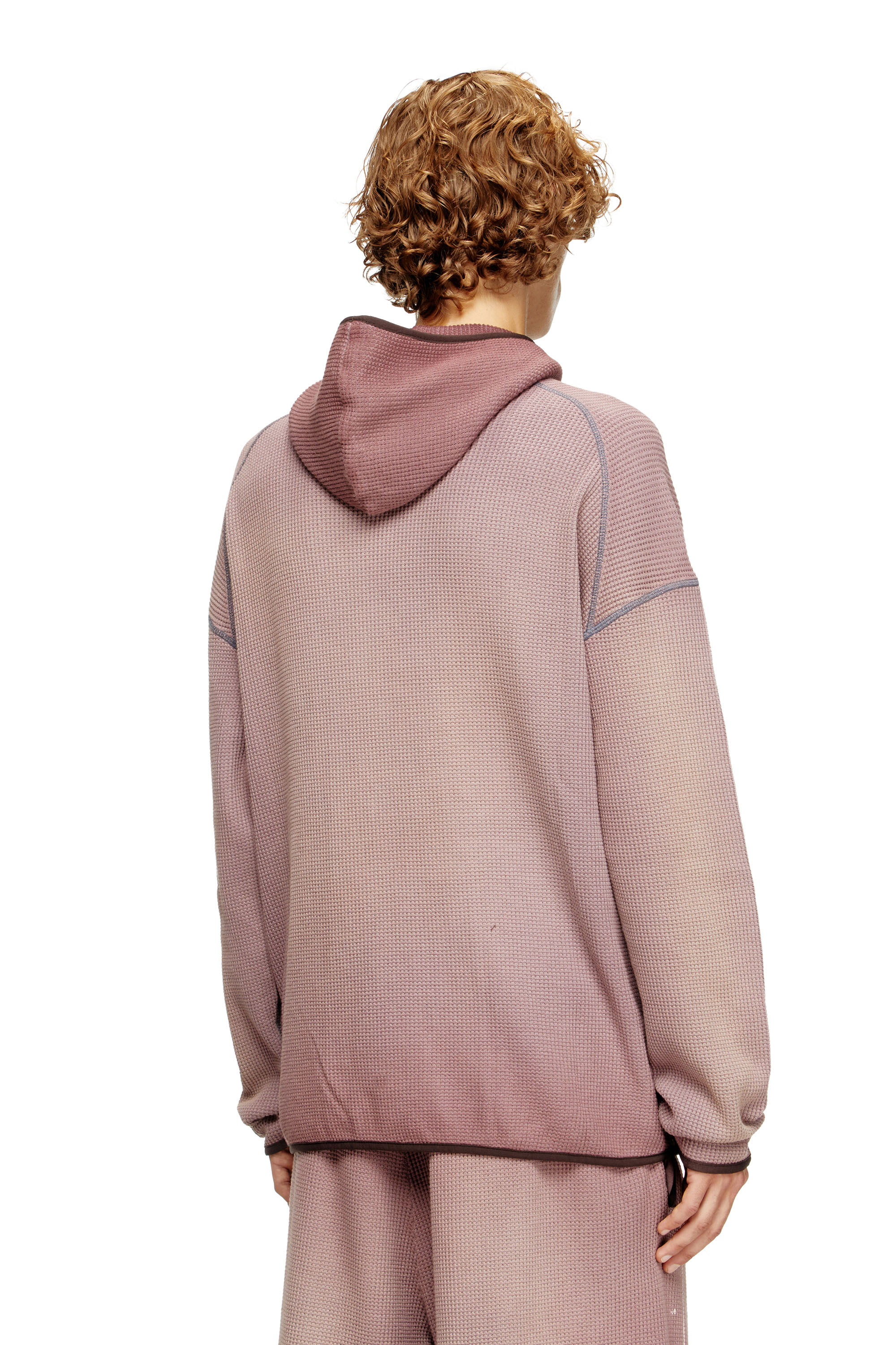 Diesel - S-WAF-HOOD-NEW, Hoodie a nido d’ape con stampa grafica Uomo in ToBeDefined - 4