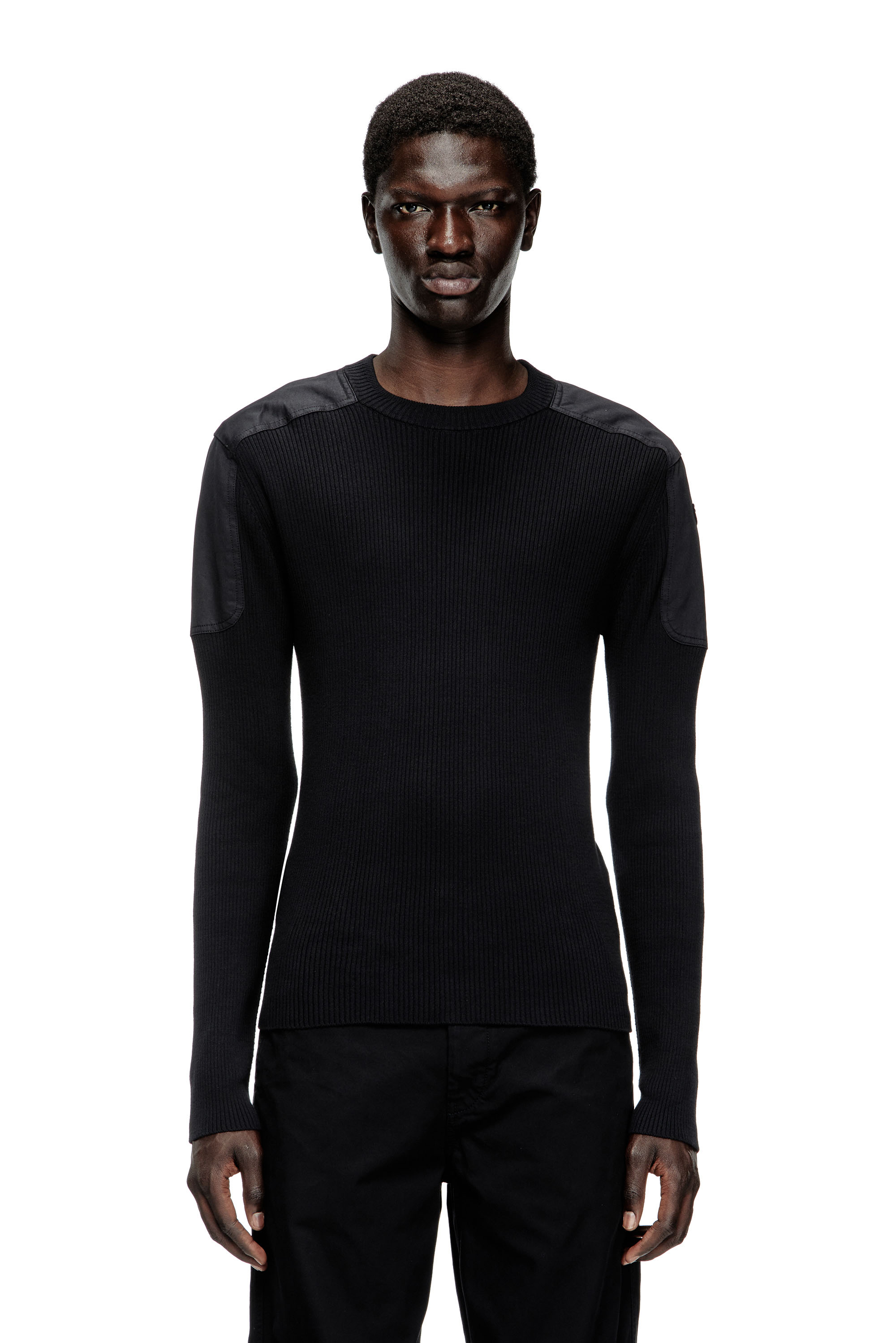 Diesel - K-MARTIN, Maglia a coste con pannelli sulle spalle Uomo in ToBeDefined - 1