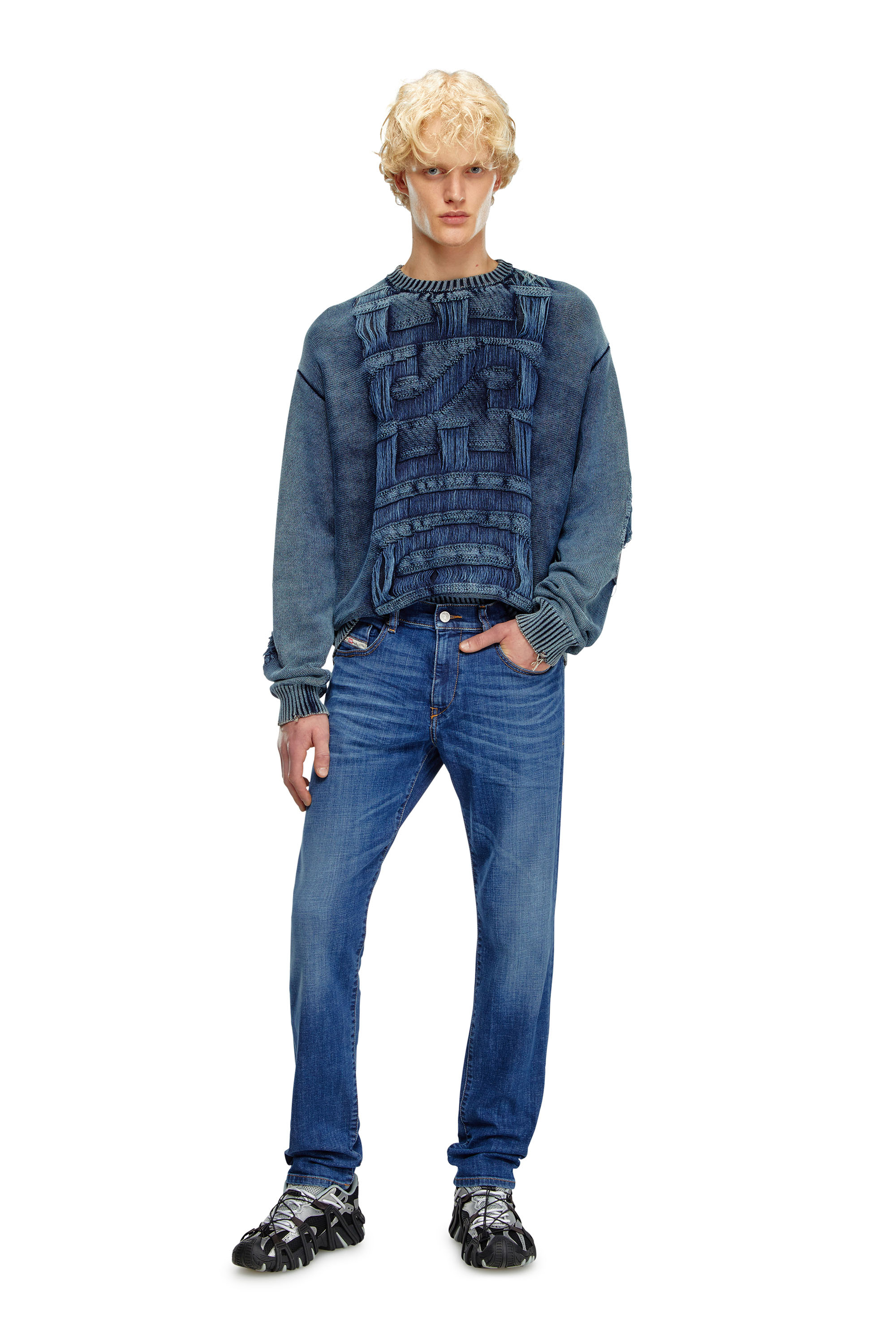 Diesel - Slim Jeans 2019 D-Strukt 09K04, Blu medio - Image 2