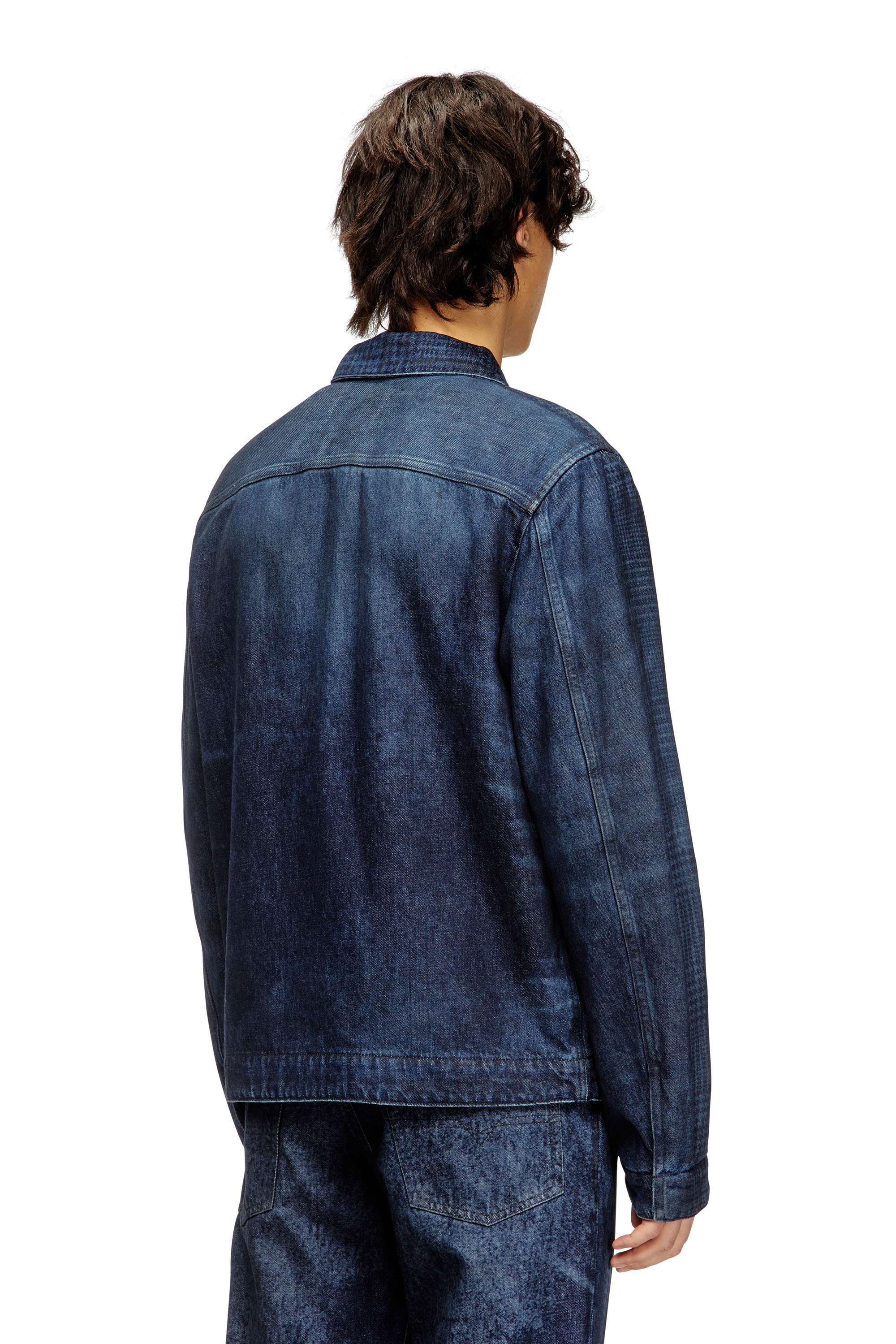 Diesel - D-ROHEEN-S, Giacca in denim Principe di Galles Uomo in Blu - 4