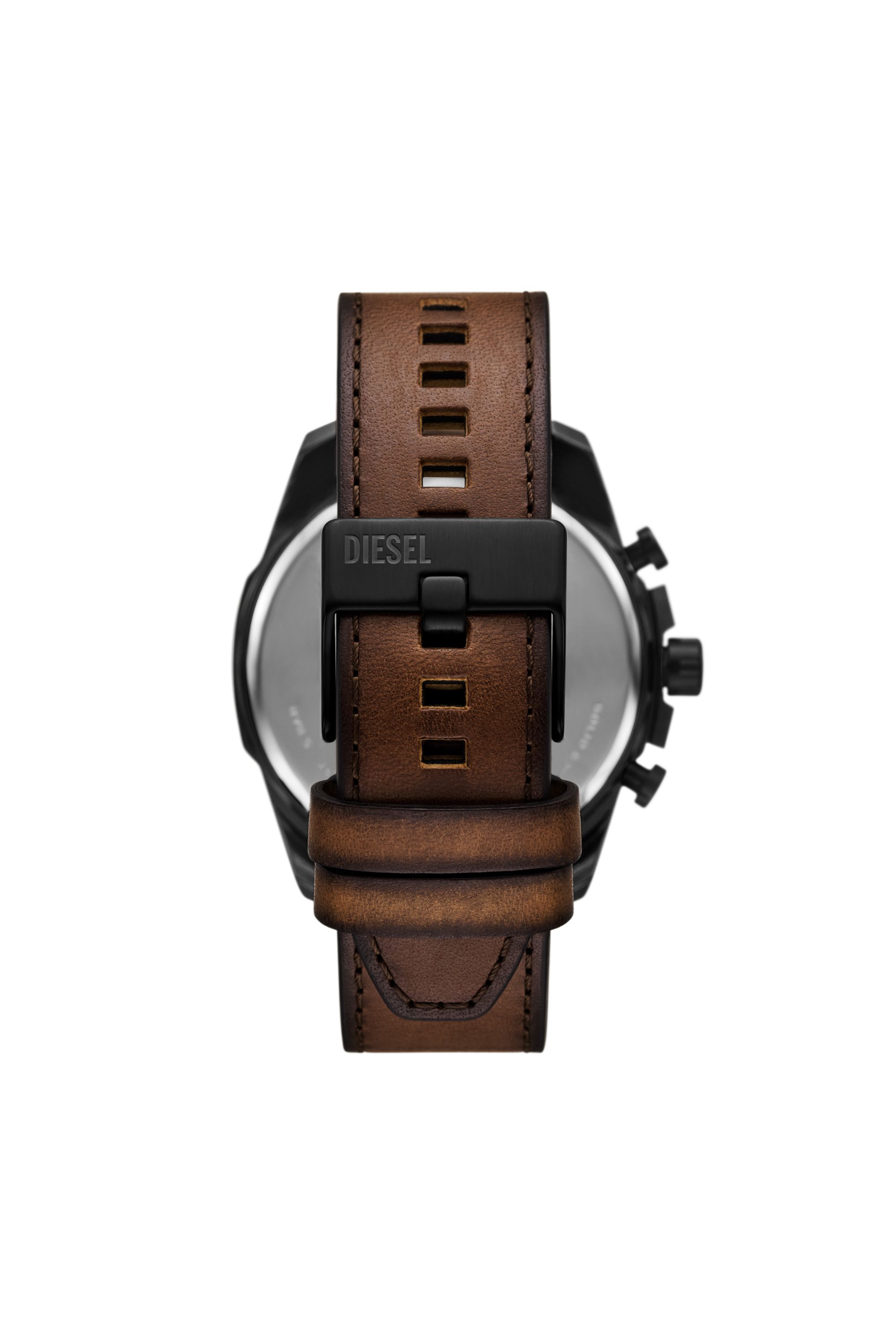 Diesel - DZ4692 WATCH, Orologio Mega Chief Slim in pelle marrone Uomo in Marrone - 2