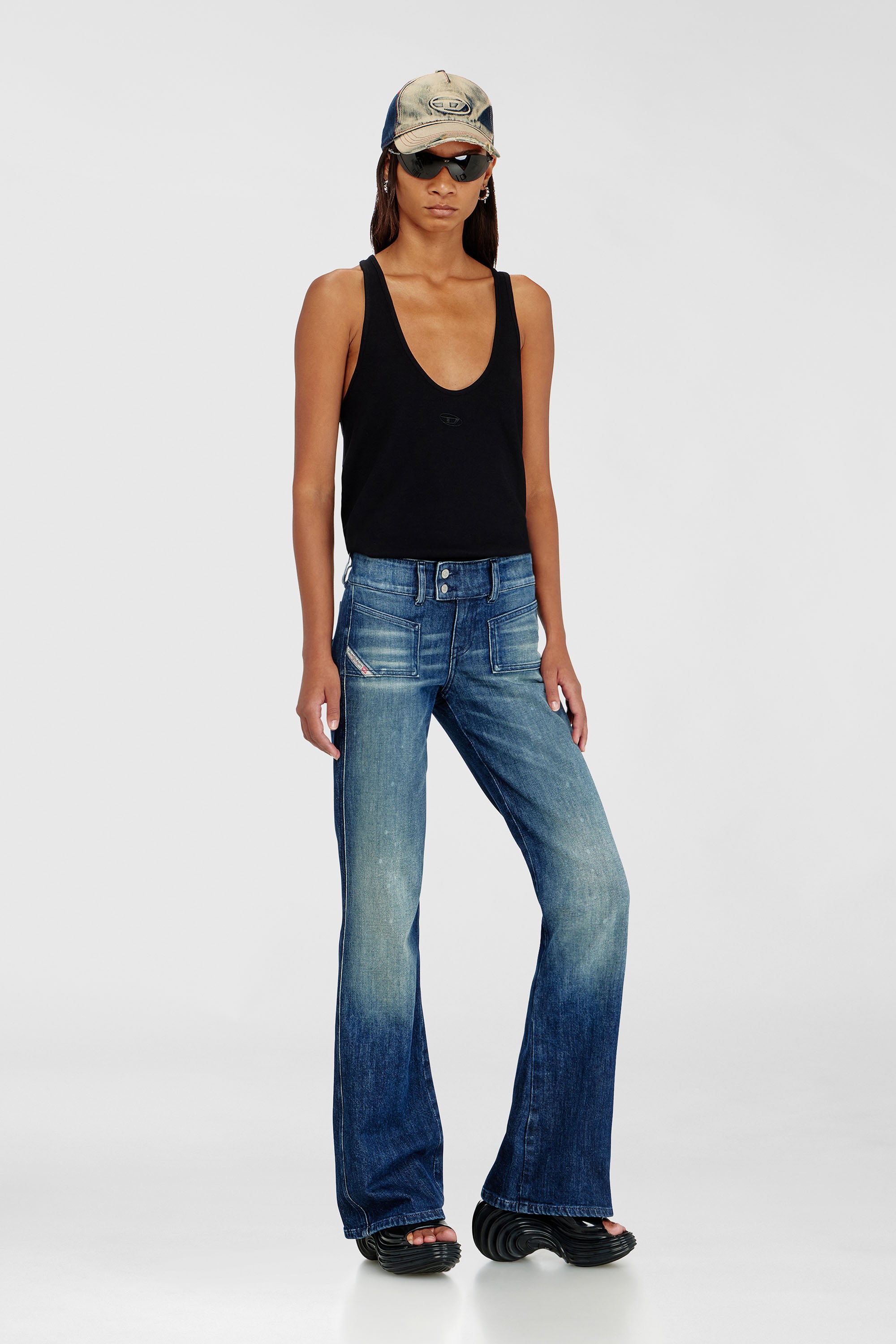 Diesel - MELISSA QUANTUM PLATFORM, Mule platform in Melflex&reg; Donna in Nero - 7