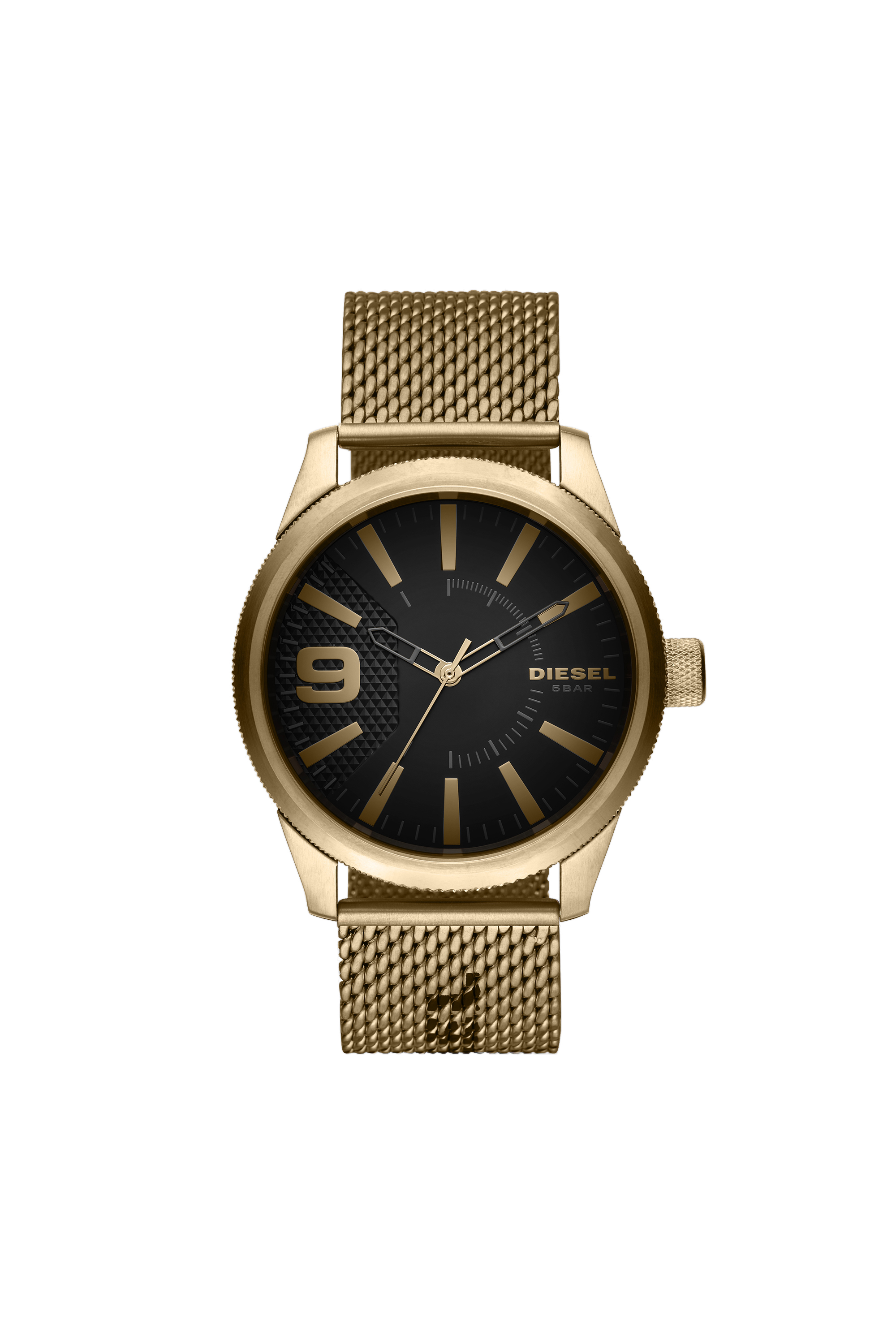 Diesel - DZ1899, Orologio Rasp a tre lancette con cinturino in acciaio inossidabile color oro Uomo in Oro - 1