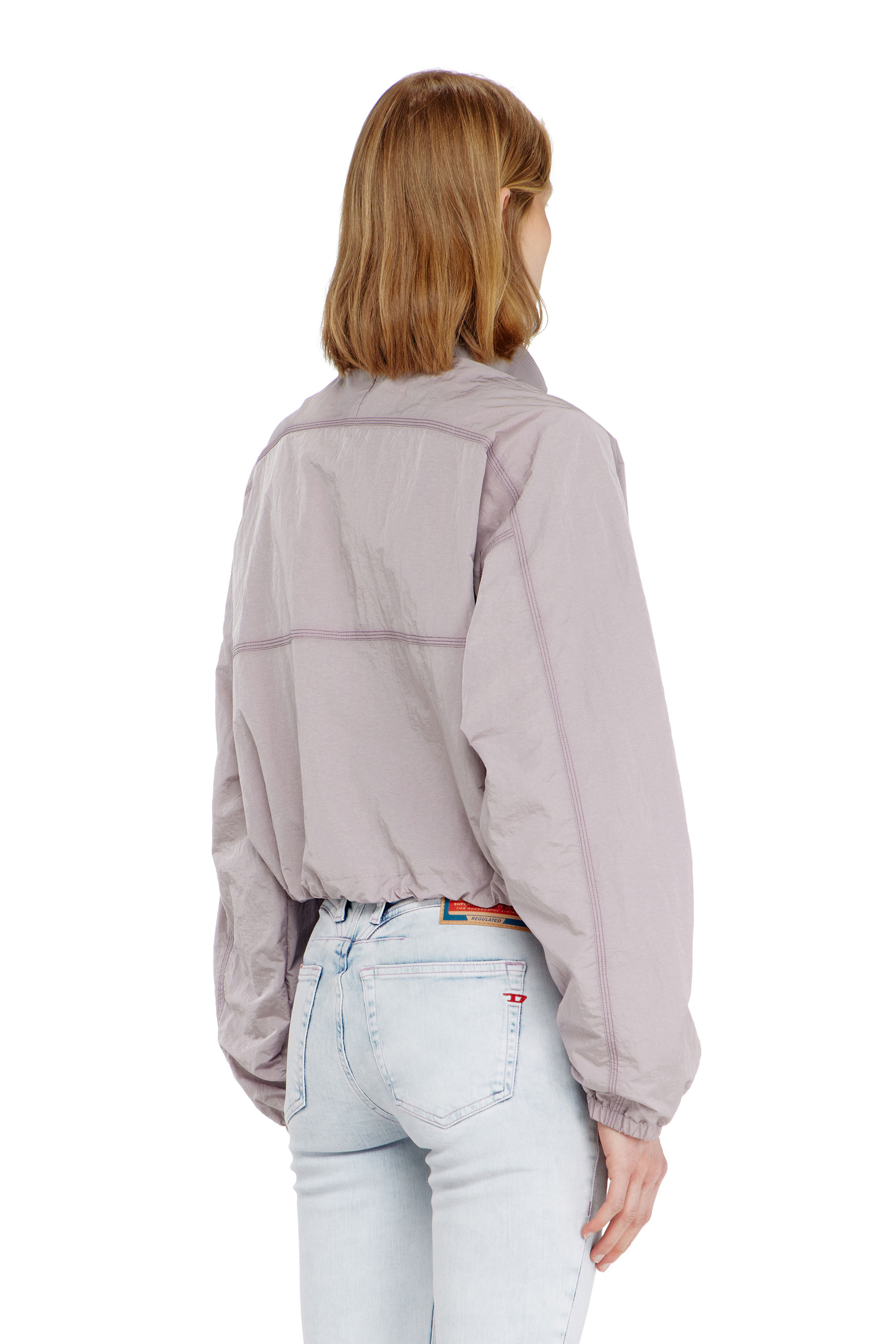 Diesel - G-ANOCK, Giacca relaxed in nylon con collo alto Donna in ToBeDefined - 4