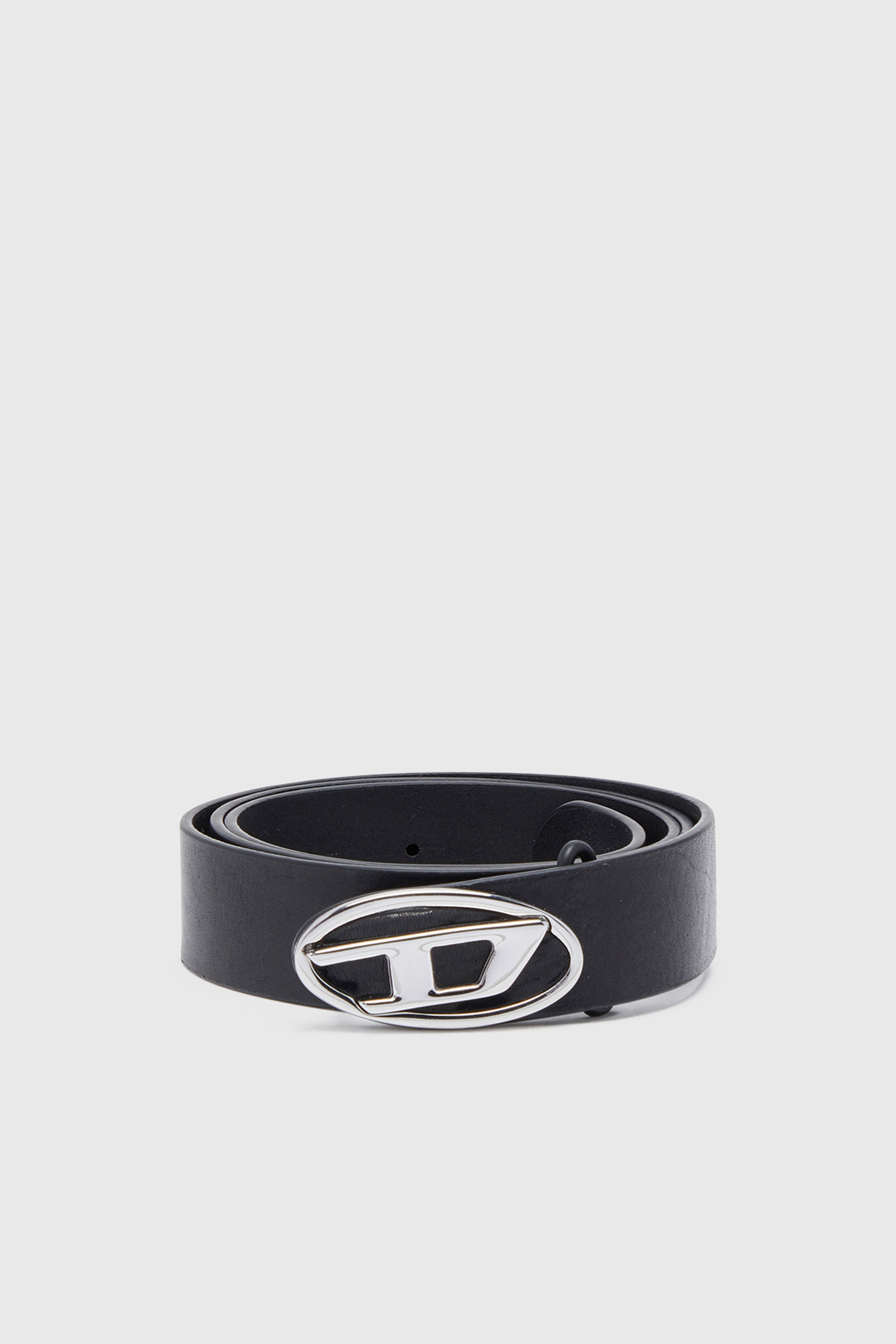 Diesel - B-1DR-LAYER, Cintura 2.9 cm in pelle con Oval D Uomo in Nero - 1
