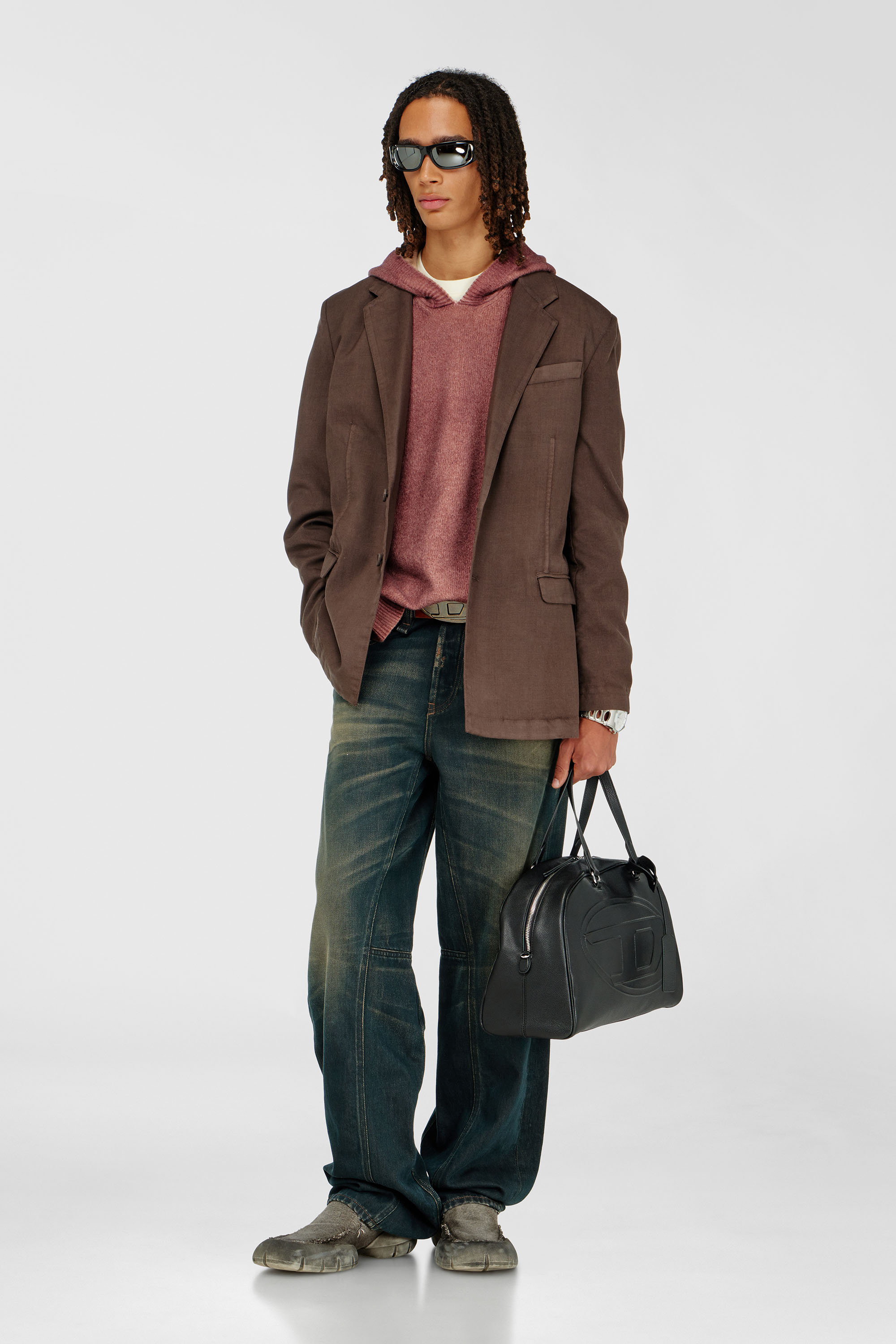 Diesel - J-CREED-AECB, Blazer in lana stretch Uomo in Marrone - 2