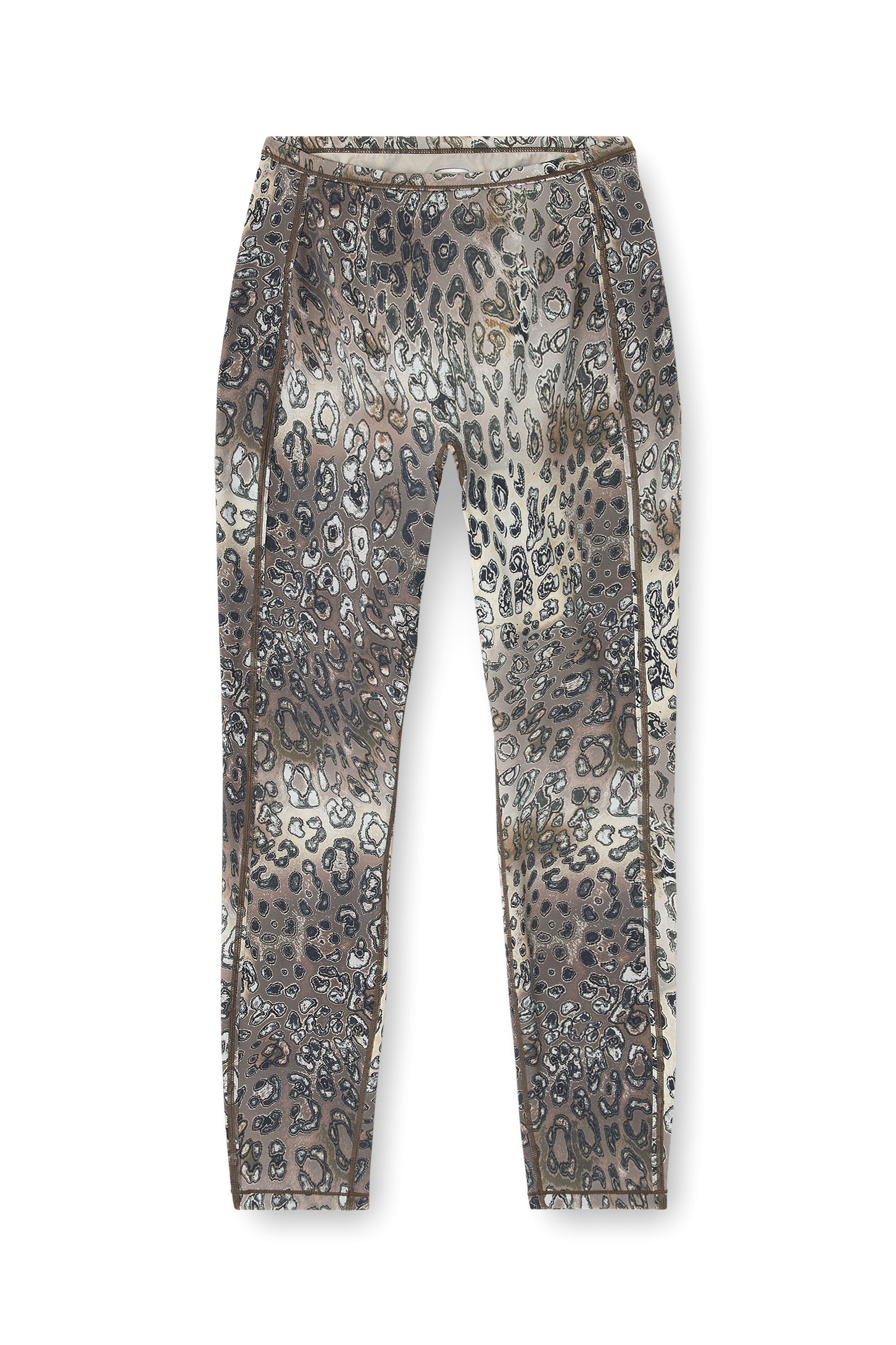 Diesel - MEREDITH-UTLT, Leggings in nylon a stampa leopardata Donna in Marrone - 3