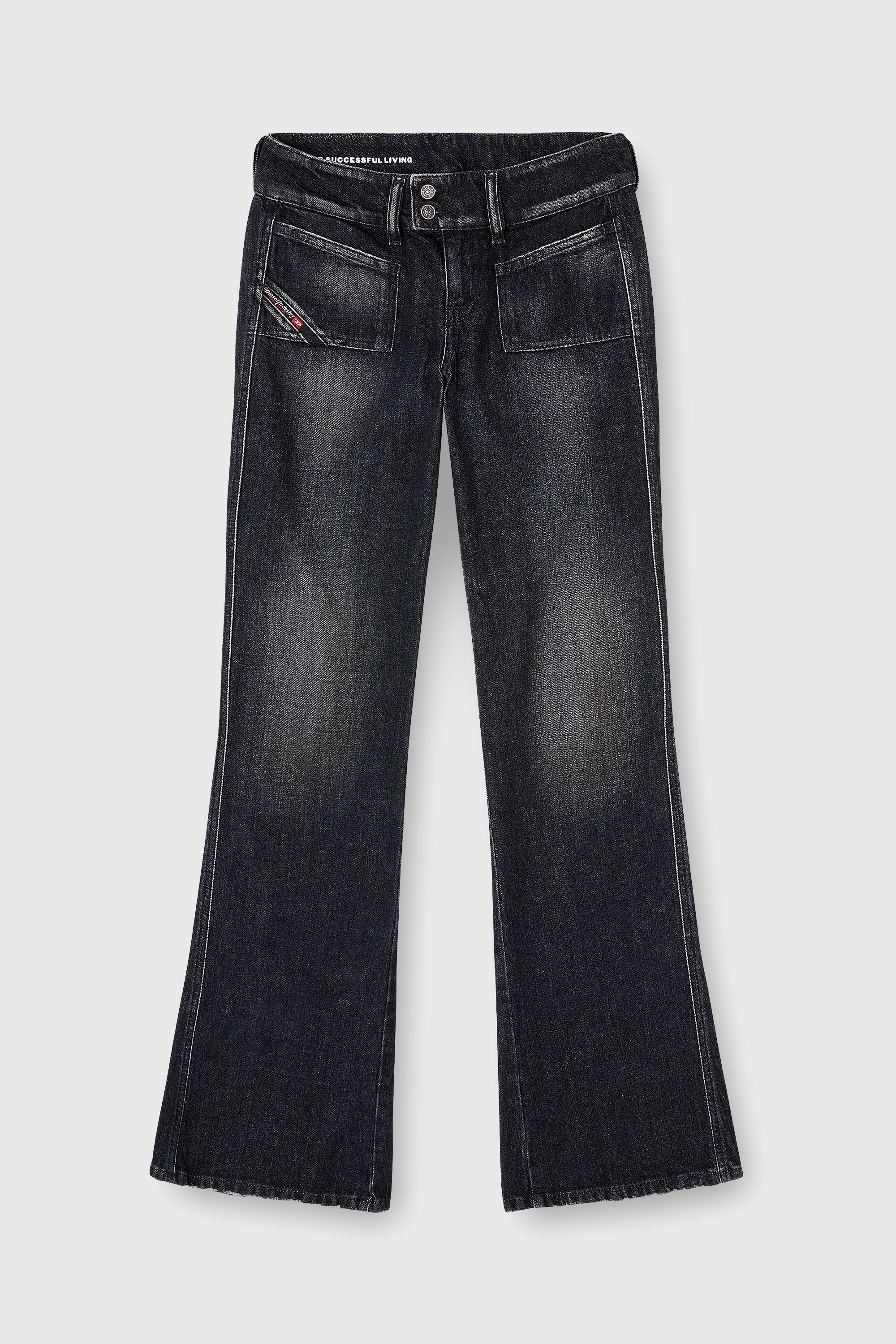 Diesel - Bootcut Jeans D-Hush 09N50 Donna, Nero/Grigio scuro - Image 2