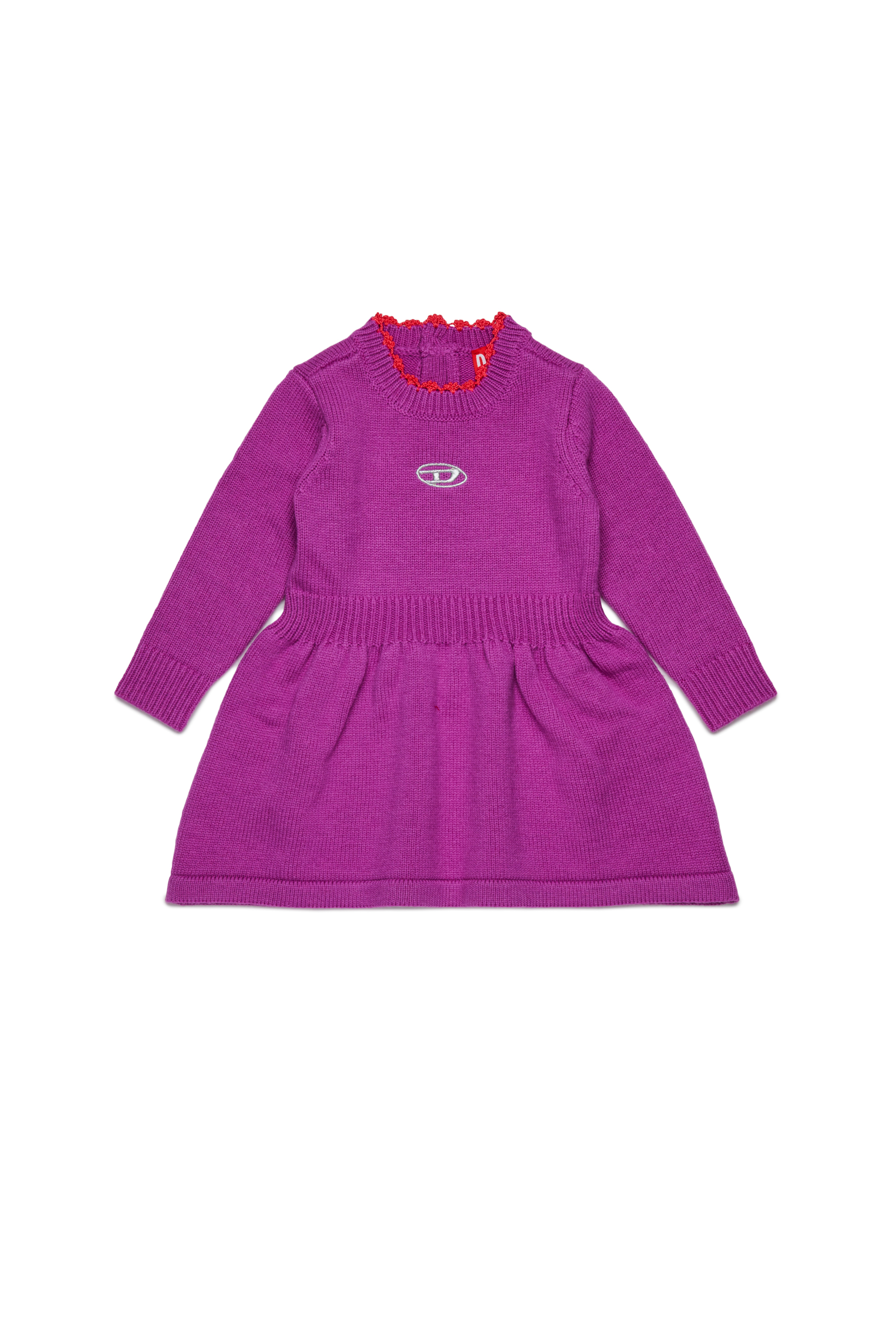 Diesel - DALLEB, Abito in lana con logo ricamato Donna in Viola - 1