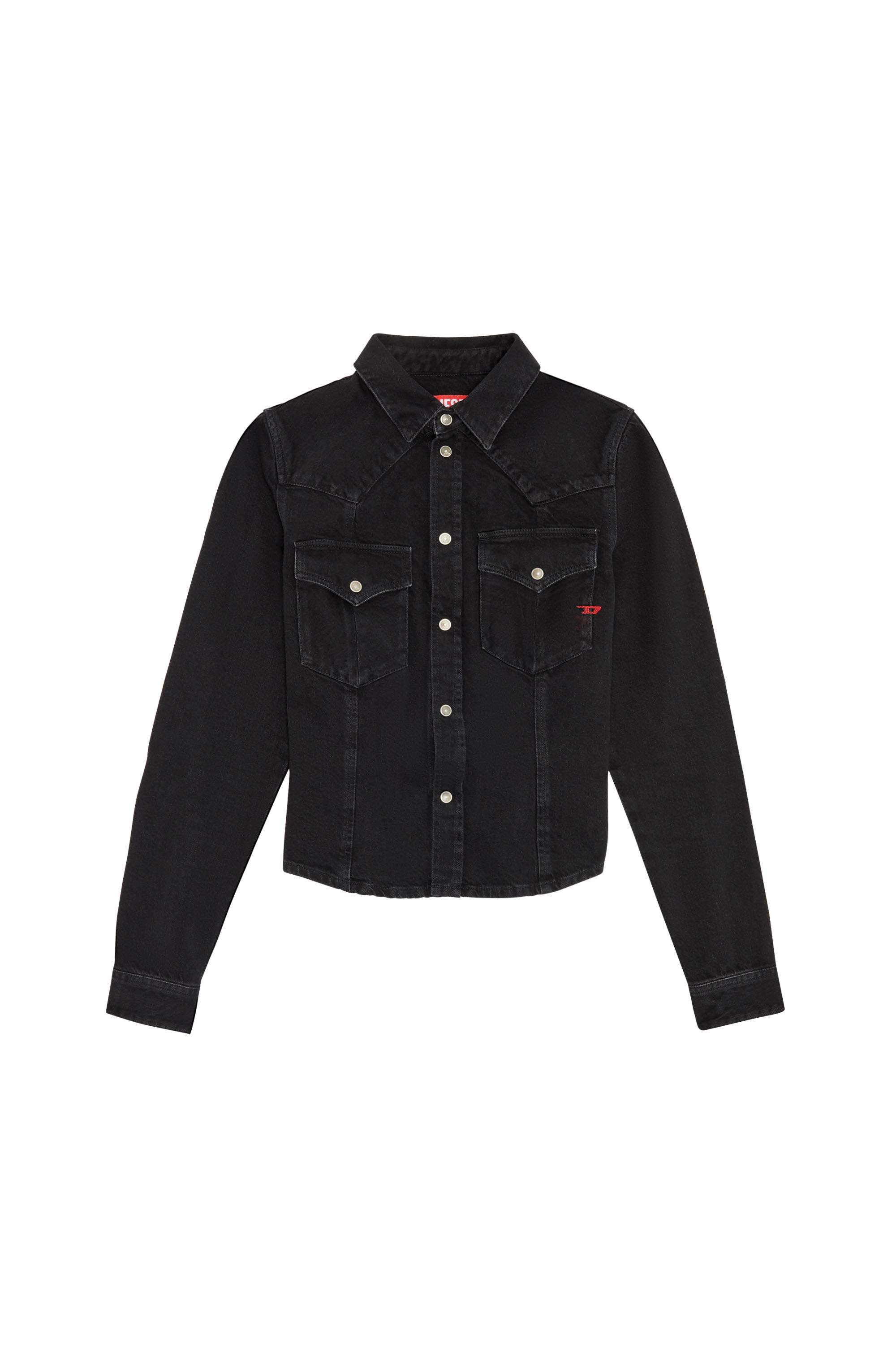 Diesel - DE-RIN WESTERN SHIRT, Nero/Grigio scuro - Image 3