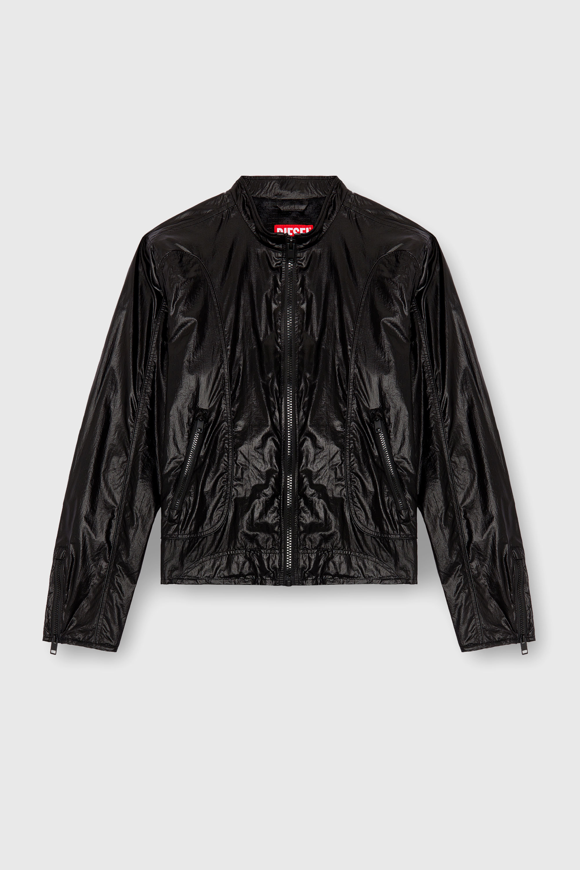 Diesel - J-CLAYS, Giacca biker in ripstop lucido Uomo in Nero - 2