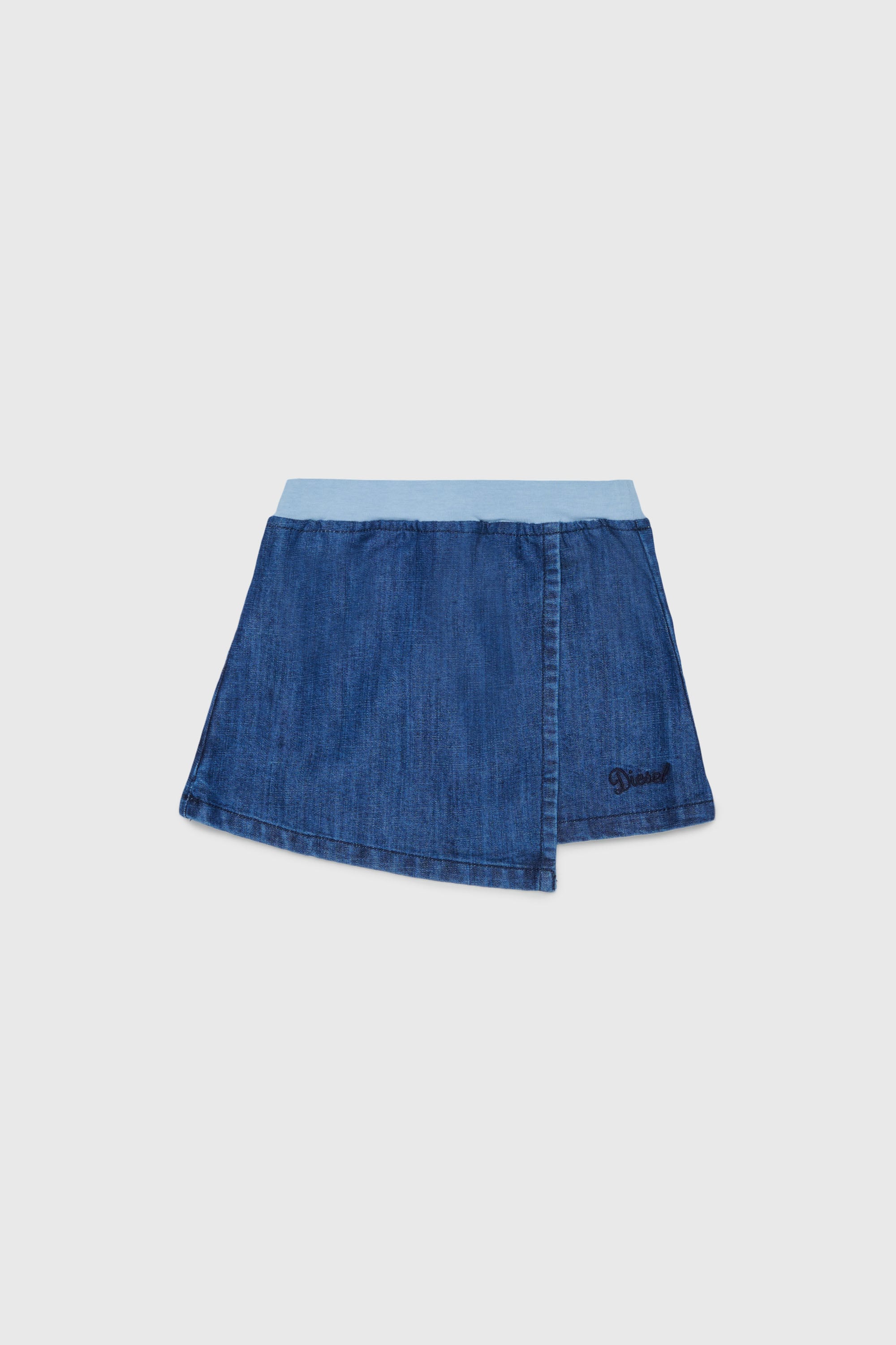 Diesel - GLINIMB, Gonna effetto wrap in denim Donna in Blu - 1