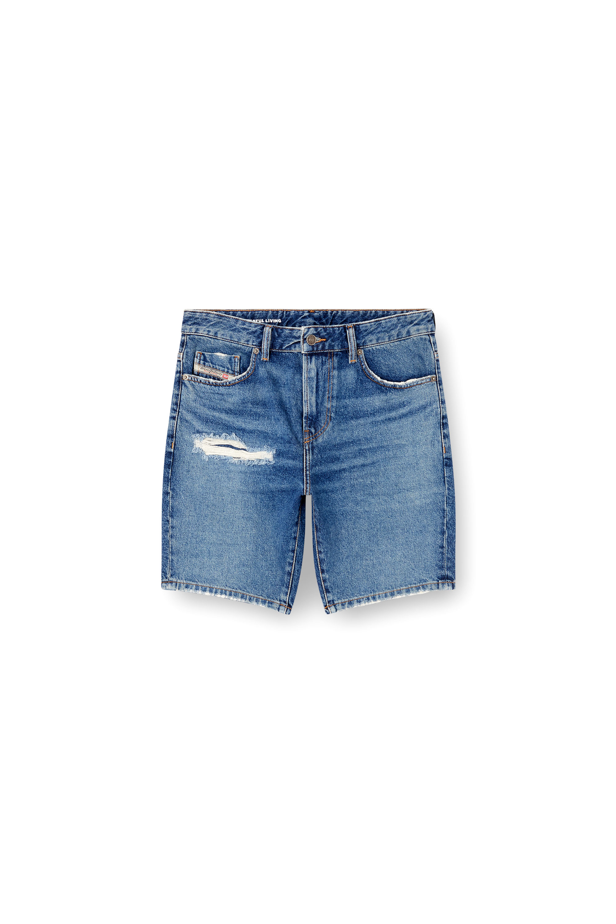 Diesel - D-FIN, Short slim in denim Uomo in Blu - 2