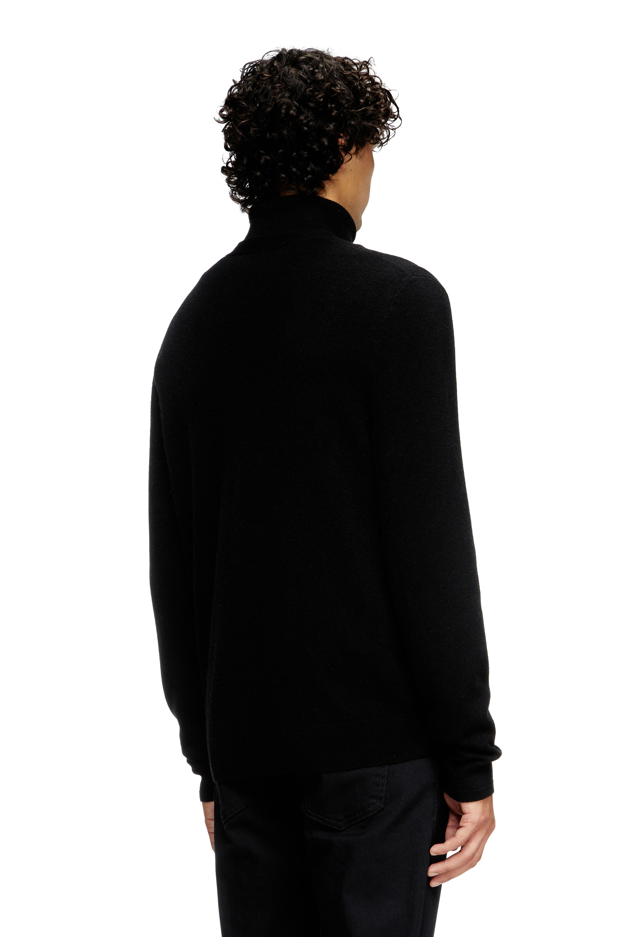 Diesel - K-ZANNIS, Cardigan in lana e cotone Uomo in Nero - 4