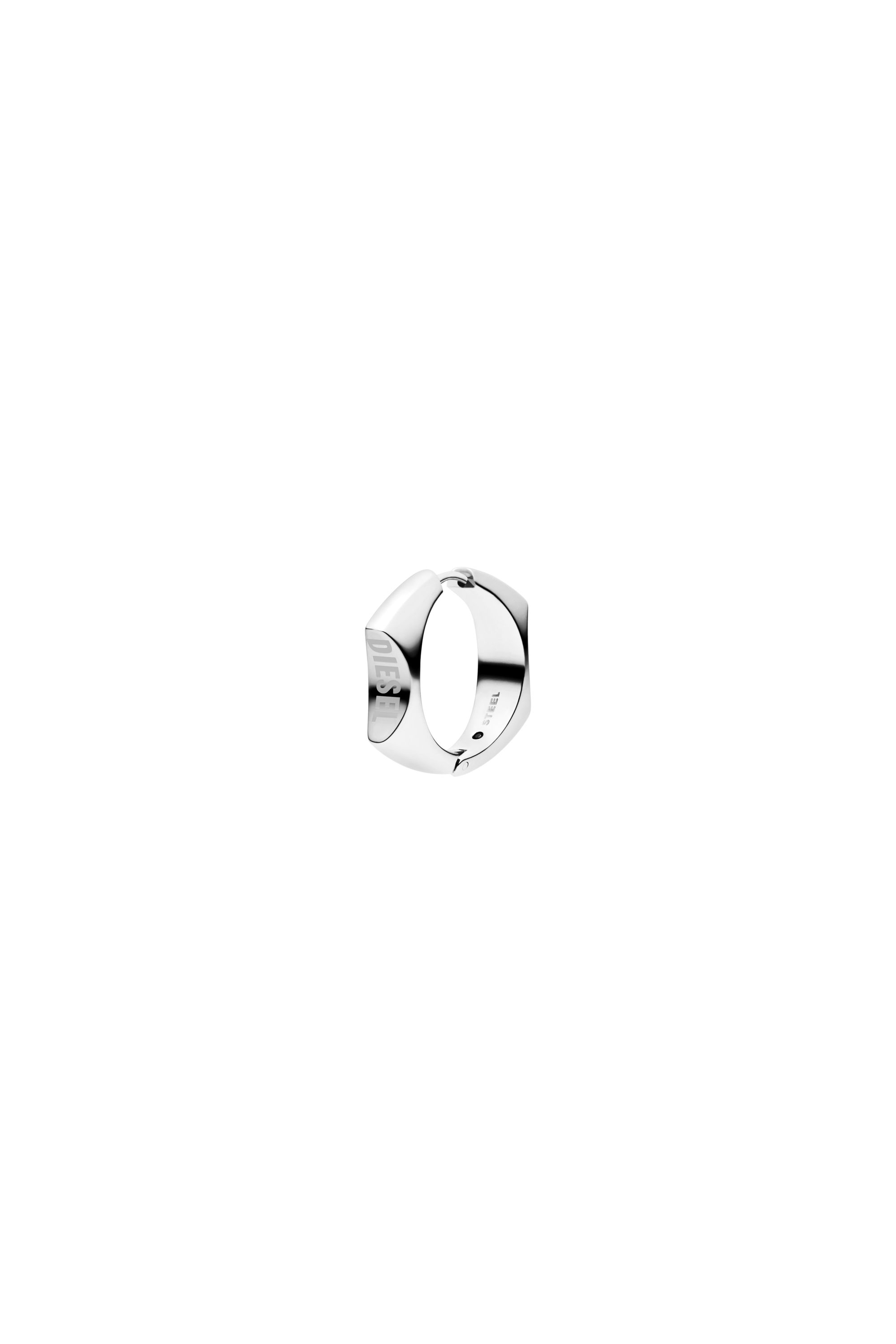 Diesel - DX1631040 JEWELLERY, Orecchino a cerchio in acciaio Unisex in Argento - 1