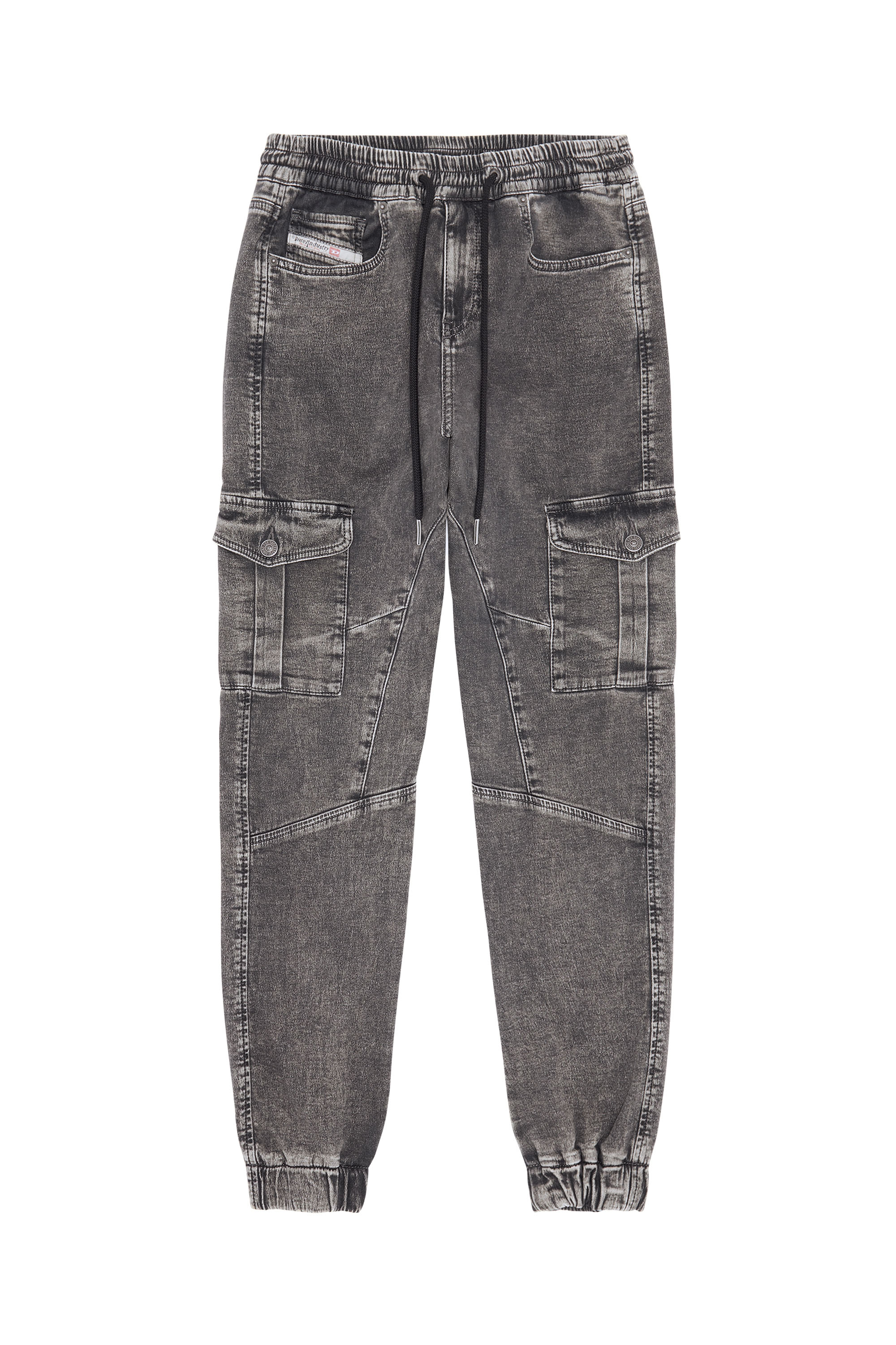 Diesel - D-Ursy Track Denim 069ZF Slim, Nero/Grigio scuro - Image 6