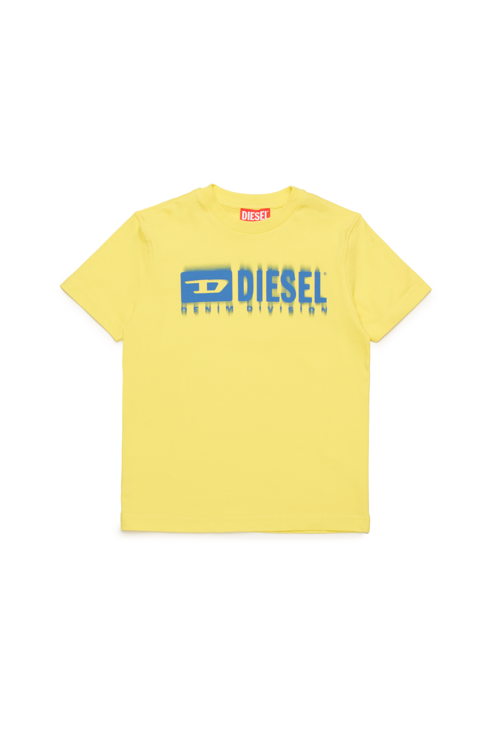 Diesel - TDIEGORL6, T-shirt con logo sbavato Uomo in Giallo - 1