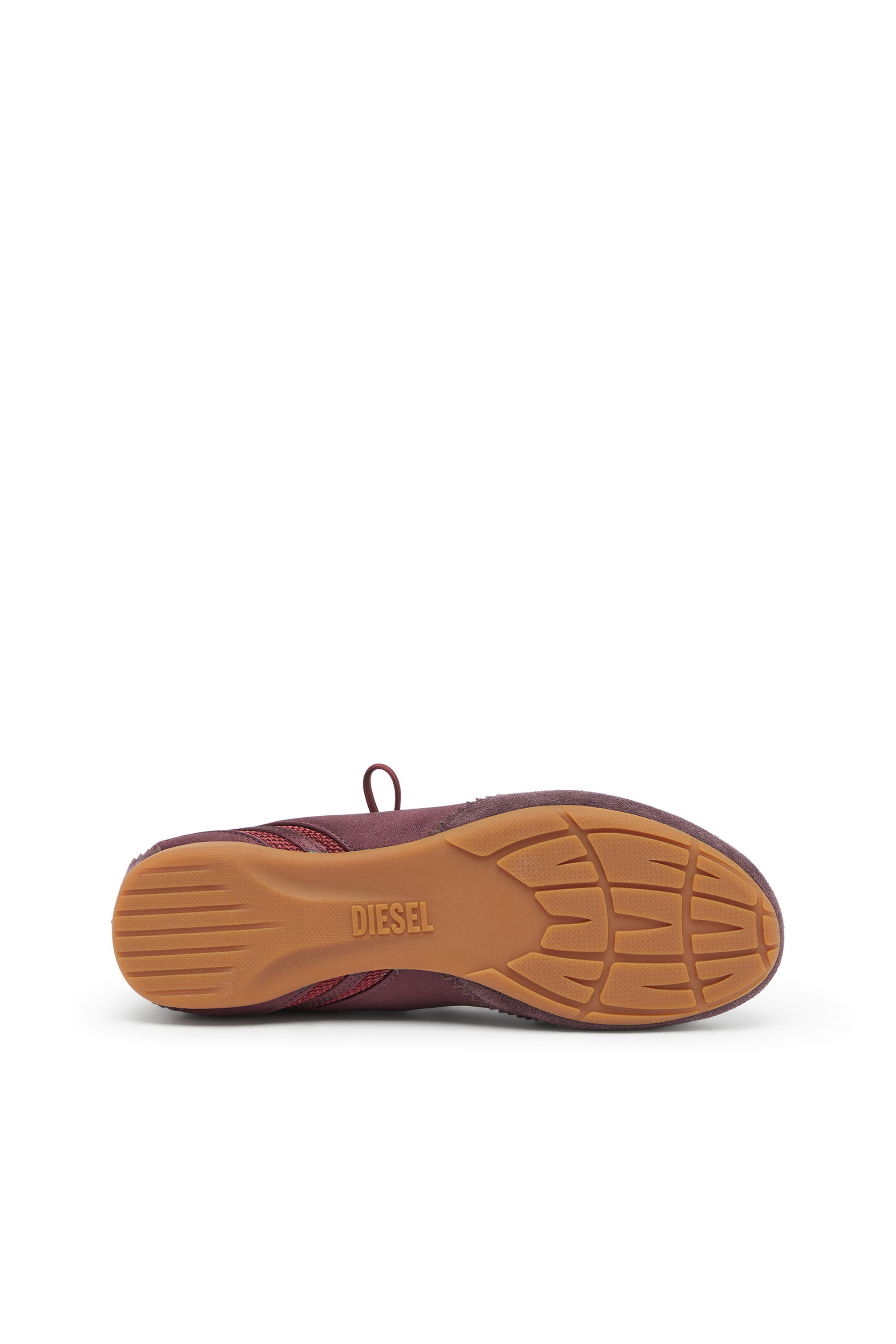 Diesel - D-MILE BALLERINA LACE UP II W, D-Mile - Ballerine stringate in pelle e mesh Donna in Rosso - 4