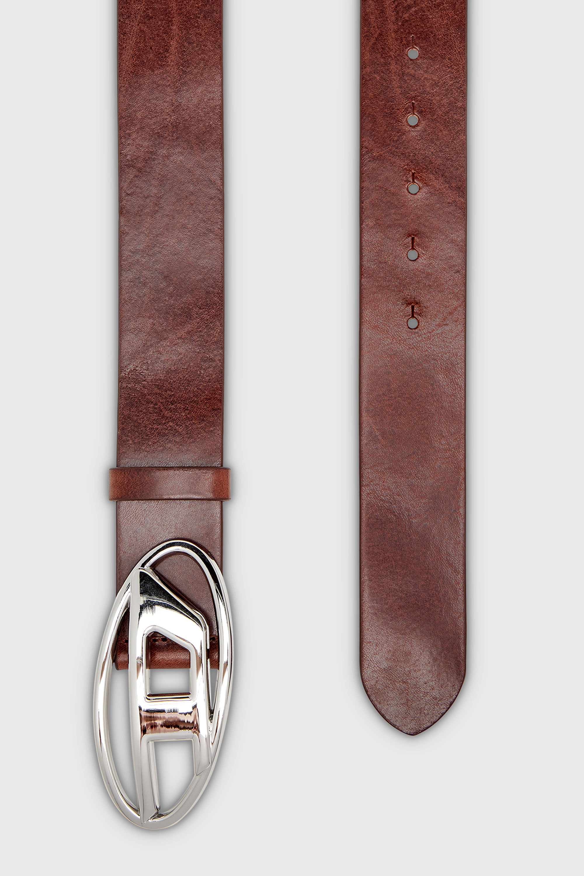 Diesel - B-1DR W, Cintura 3.9 cm in pelle con fibbia Oval D lucida Donna in Marrone - 2