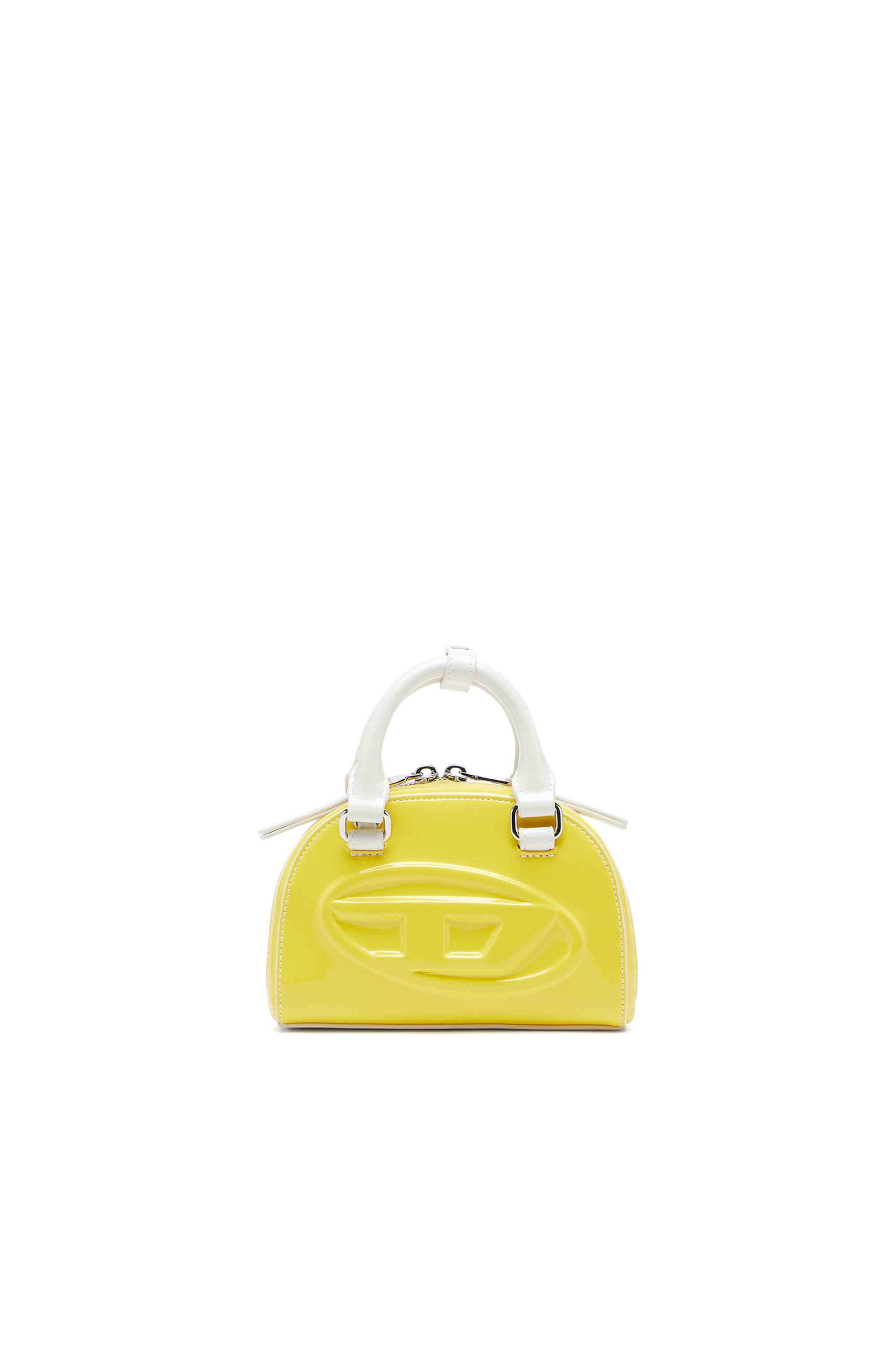 Diesel - 1DR DOME CROSSBODY XS, 1DR Dome-Borsa bowling slim effetto naplak Donna in Giallo - 1