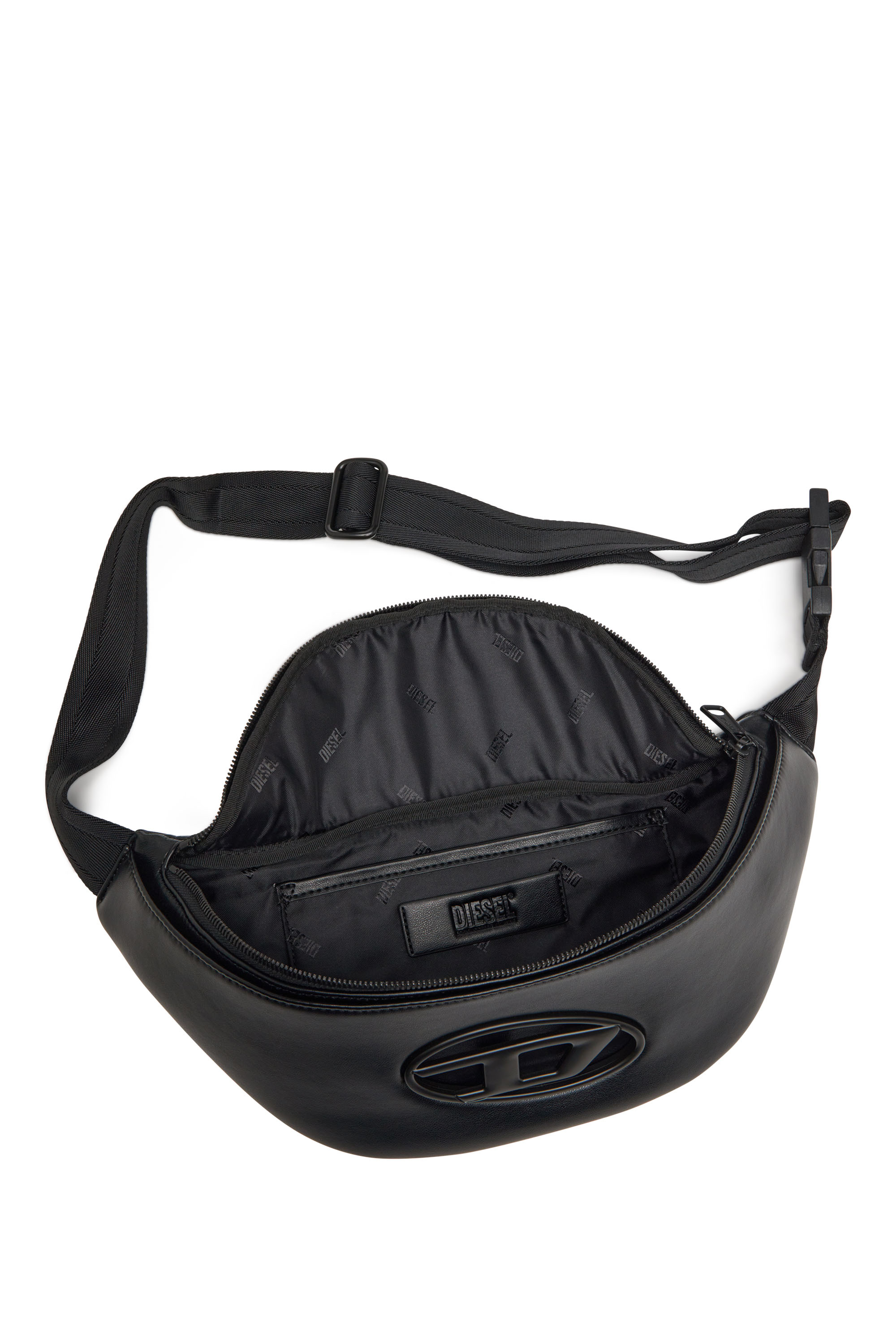 Diesel - HOLI-D BELT BAG M, Holi-D-Marsupio in PU e neoprene Uomo in Nero - 4