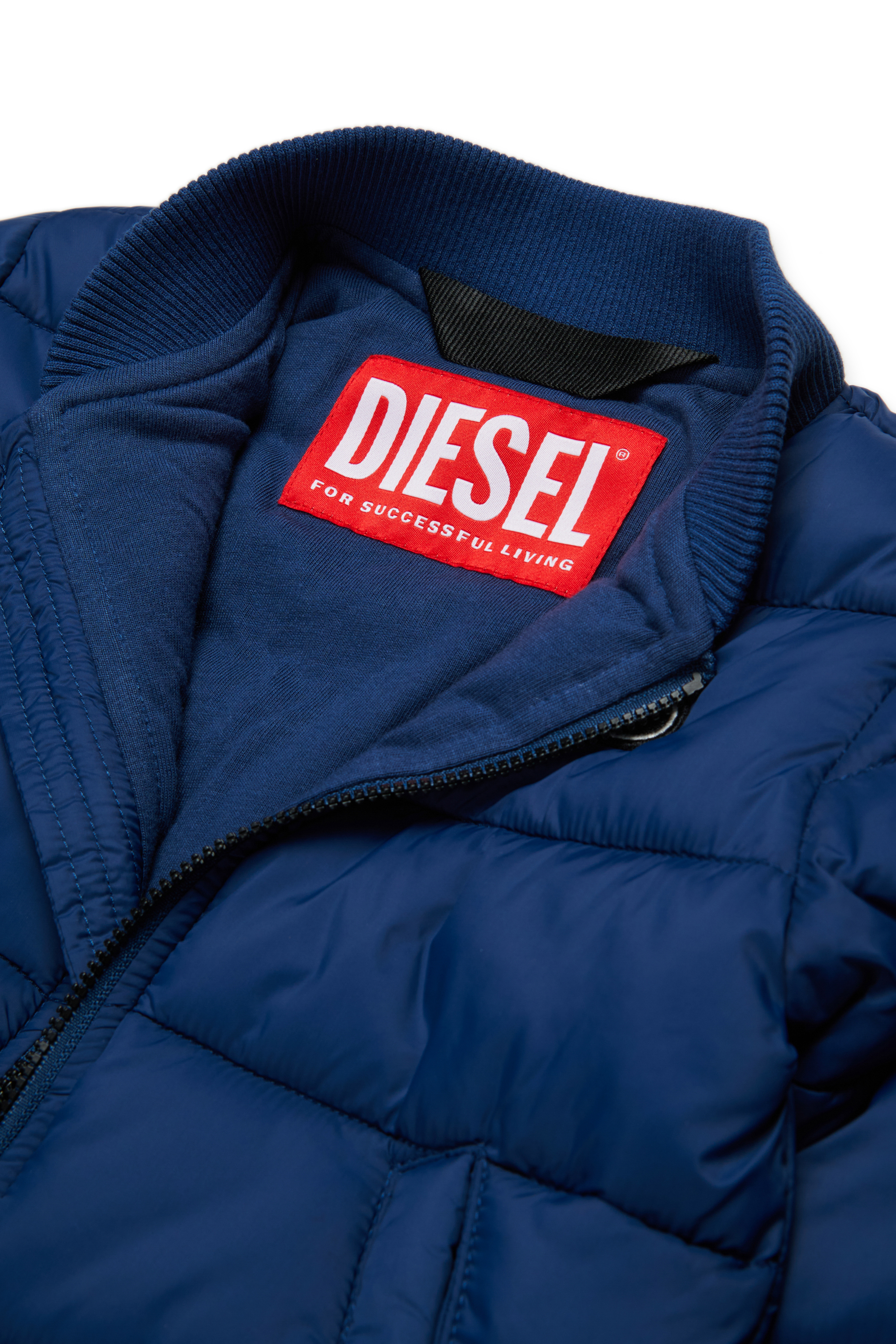 Diesel - JARPEB, Giacca bomber in nylon con zip Unisex in Blu - 4