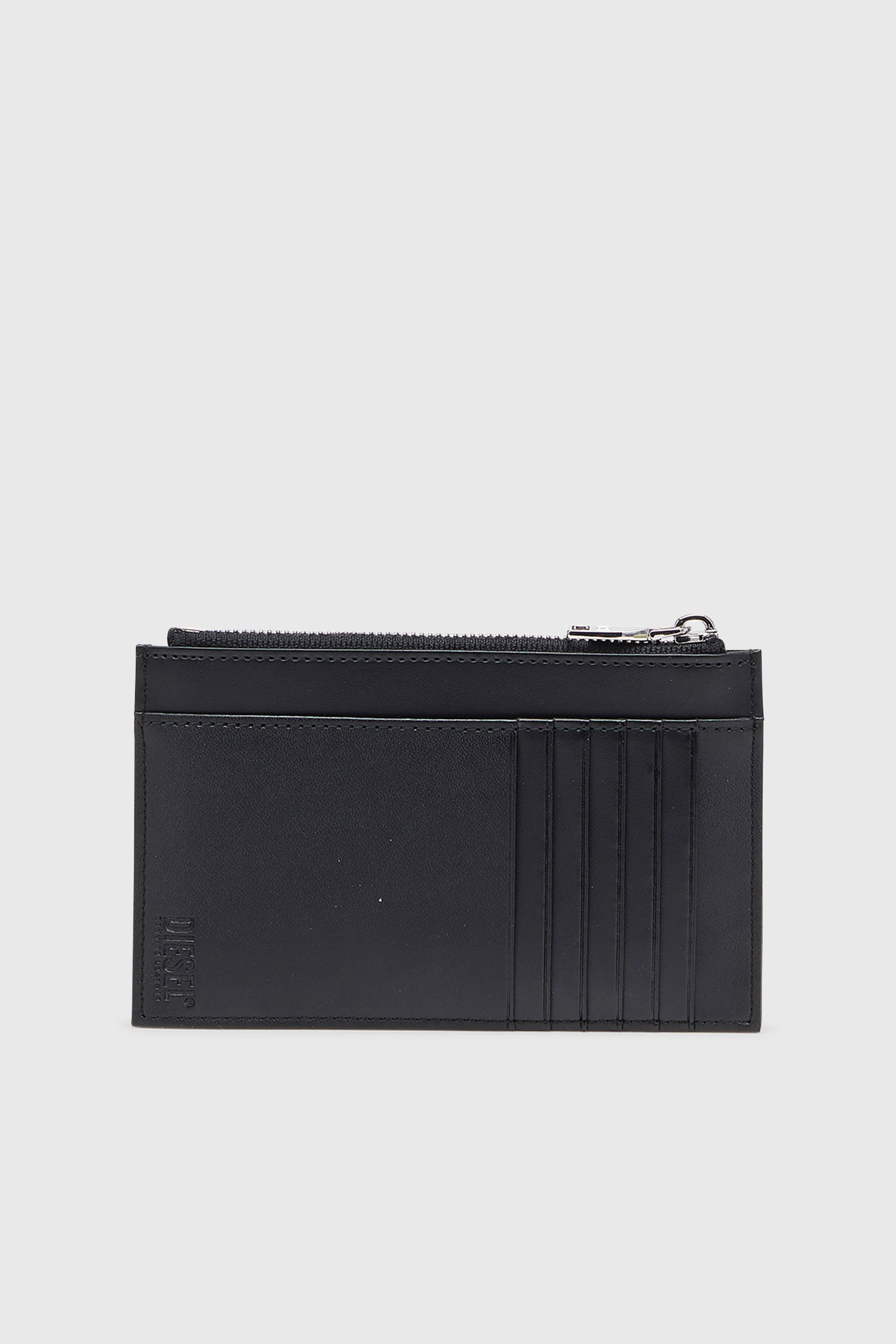 Diesel - D-LOGO 2.0 CARD CASE VI, Portacarte in pelle con tasca con zip Uomo in Nero - 2
