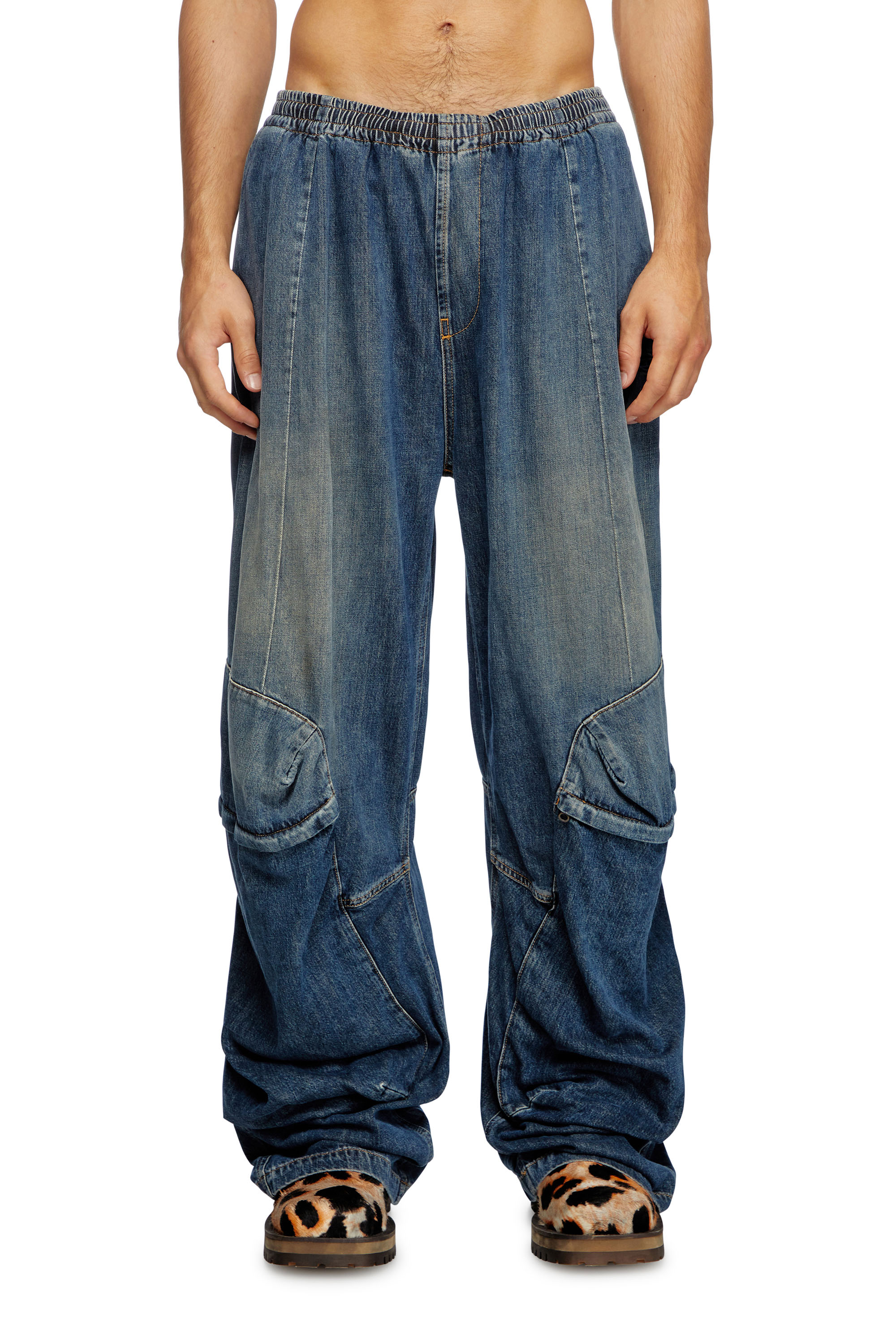 Diesel - Relaxed Jeans D-Para 09L14 Unisex, Blu medio - Image 2