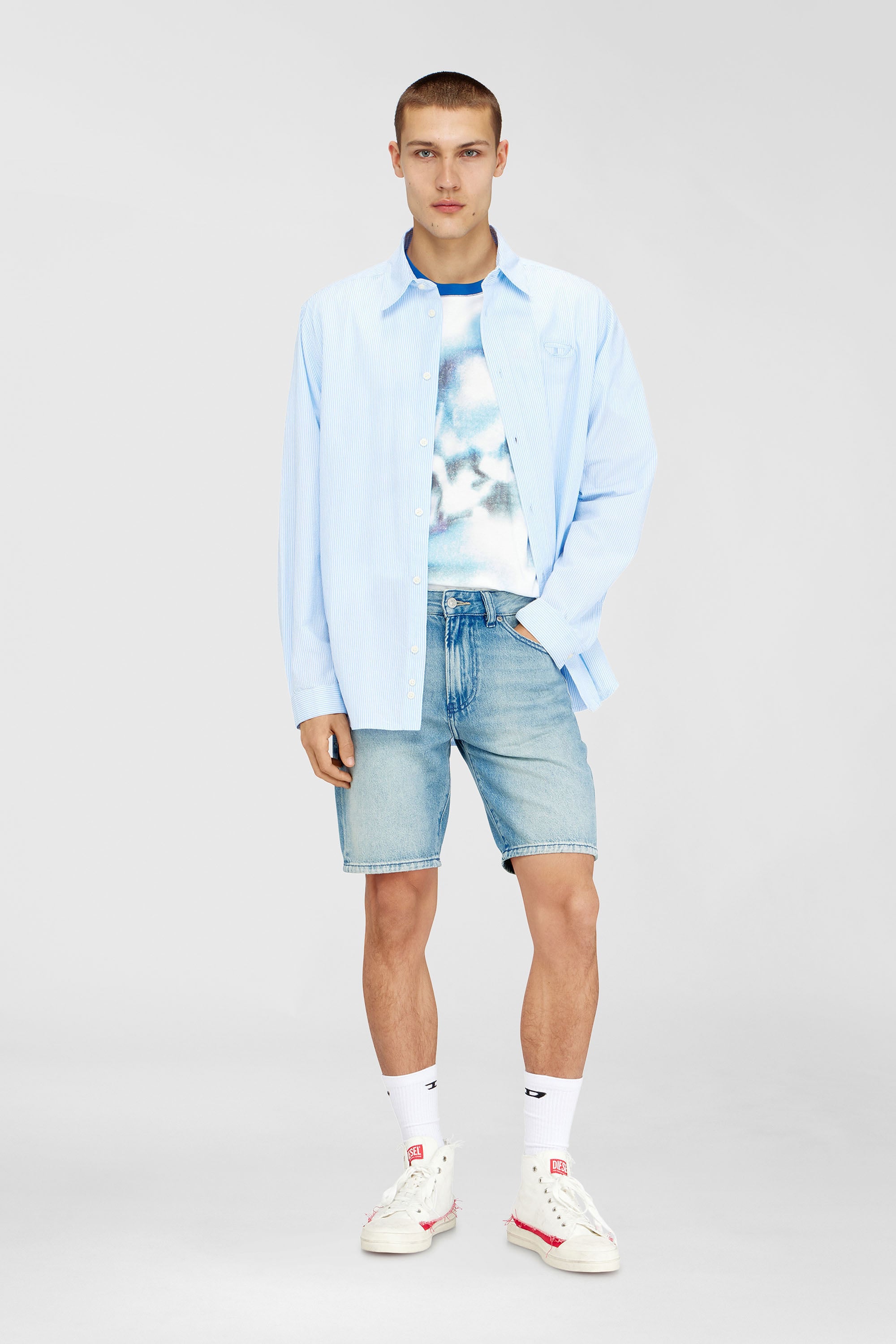 Diesel - SKM-D-TENNIS-CREW-17,5, Set da tre calzini a coste con logo D Uomo in Multicolor - 2