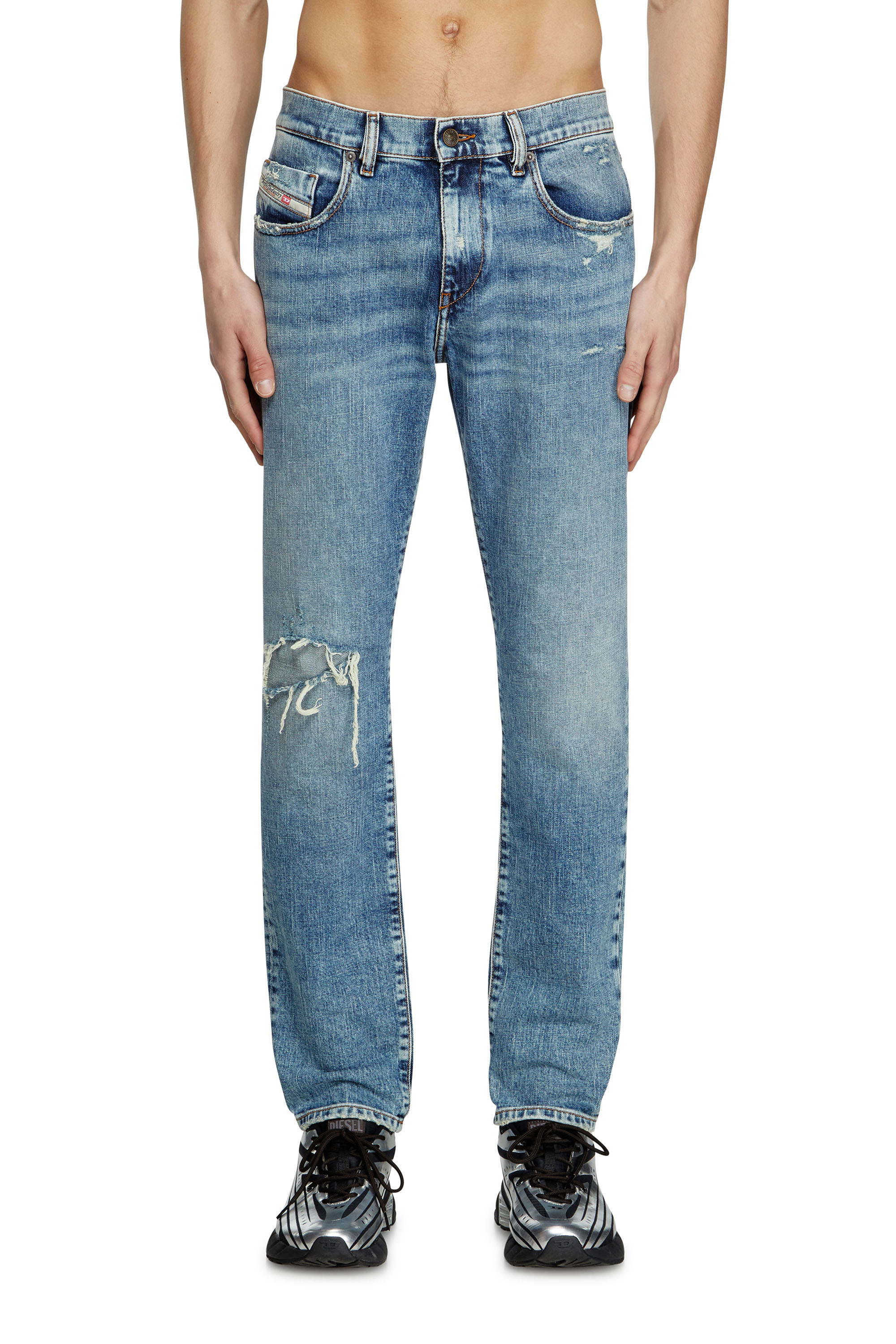 Diesel - Slim Jeans 2019 D-Strukt 09L34 Uomo, Blu Chiaro - Image 1