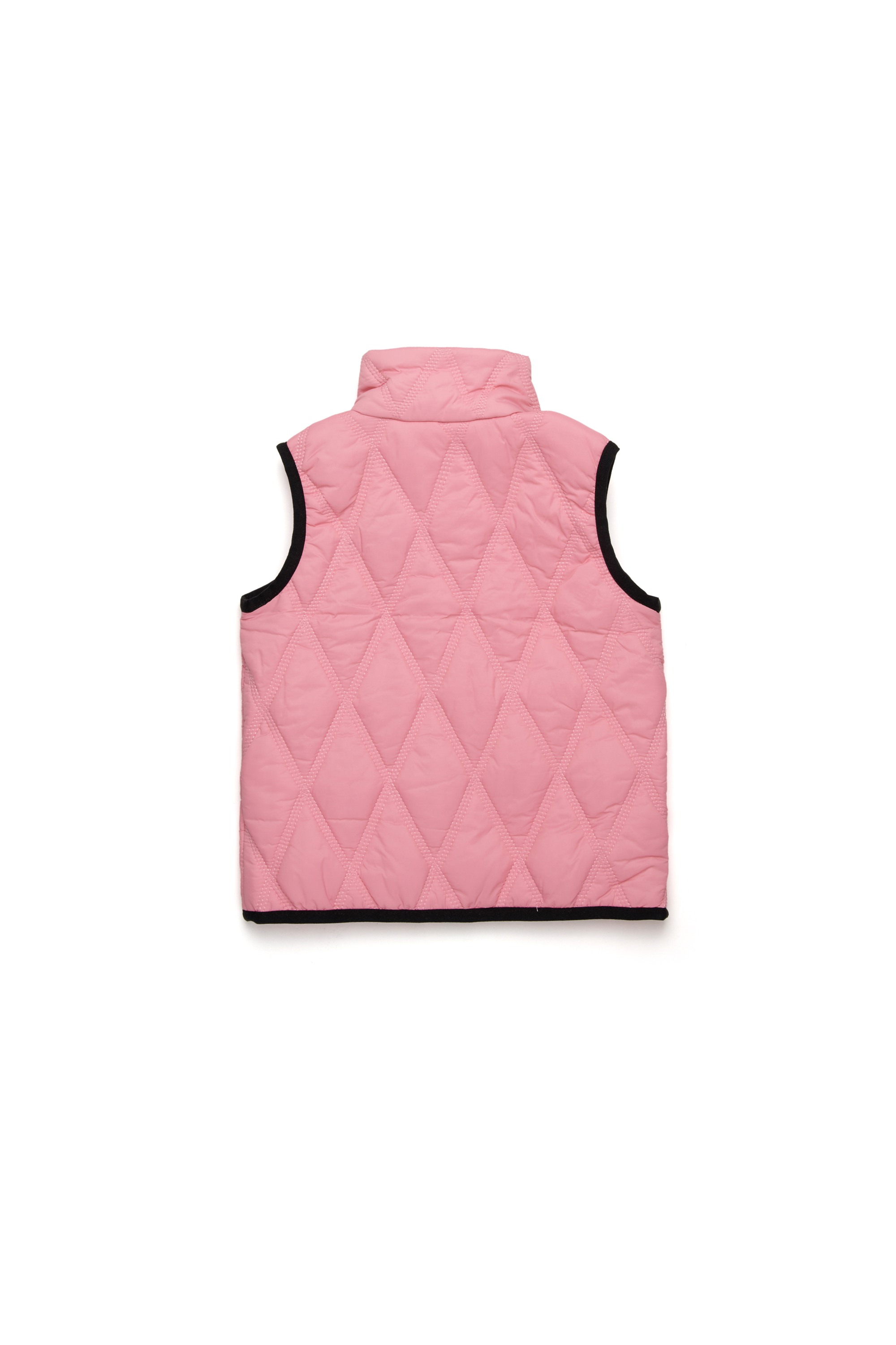 Diesel - JFOKKLOGONHB, Gilet trapuntato con patch Oval D Unisex in Rosa - 2