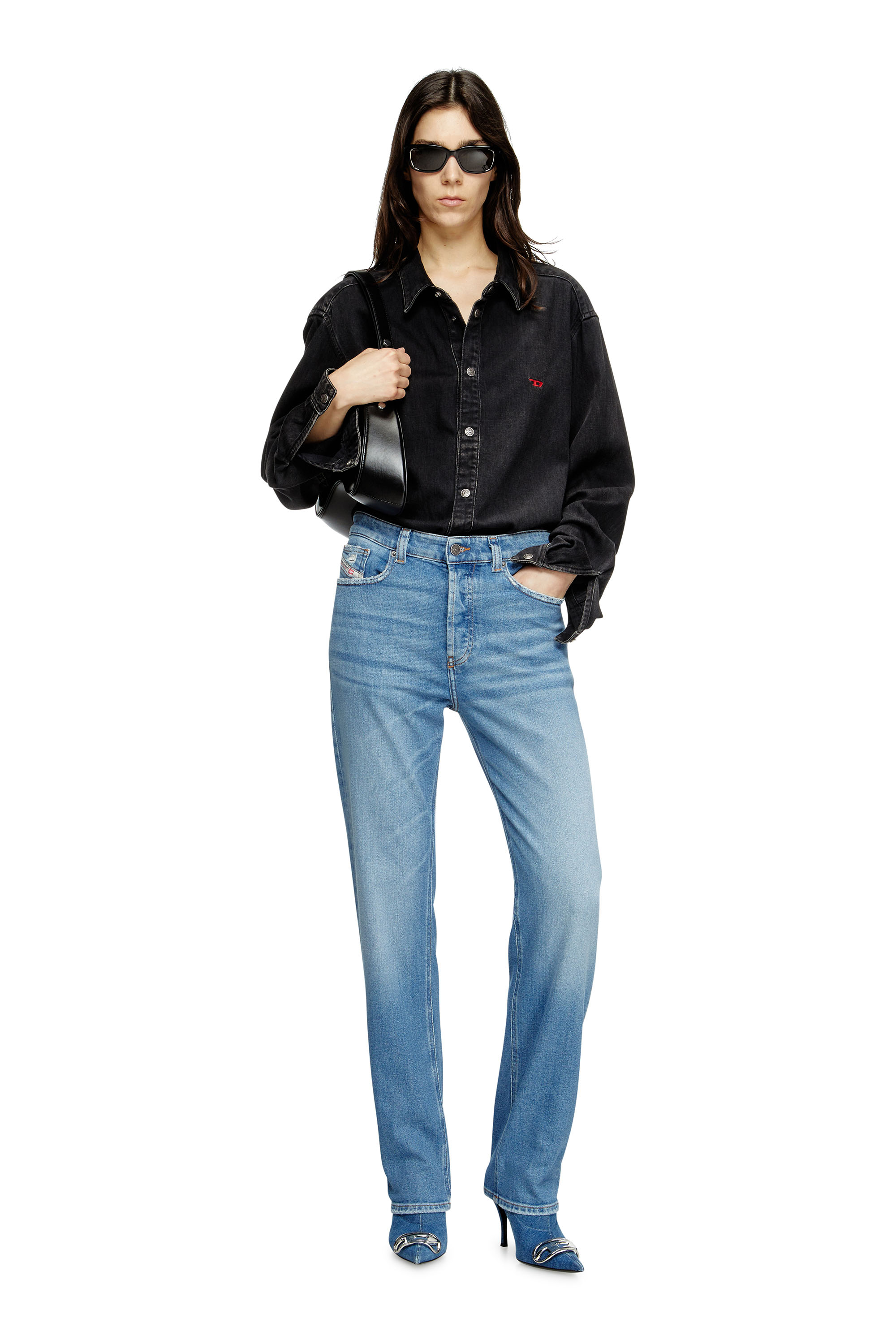Diesel - Regular Jeans 1988 D-Ark 09M22 Donna, Blu Chiaro - Image 2