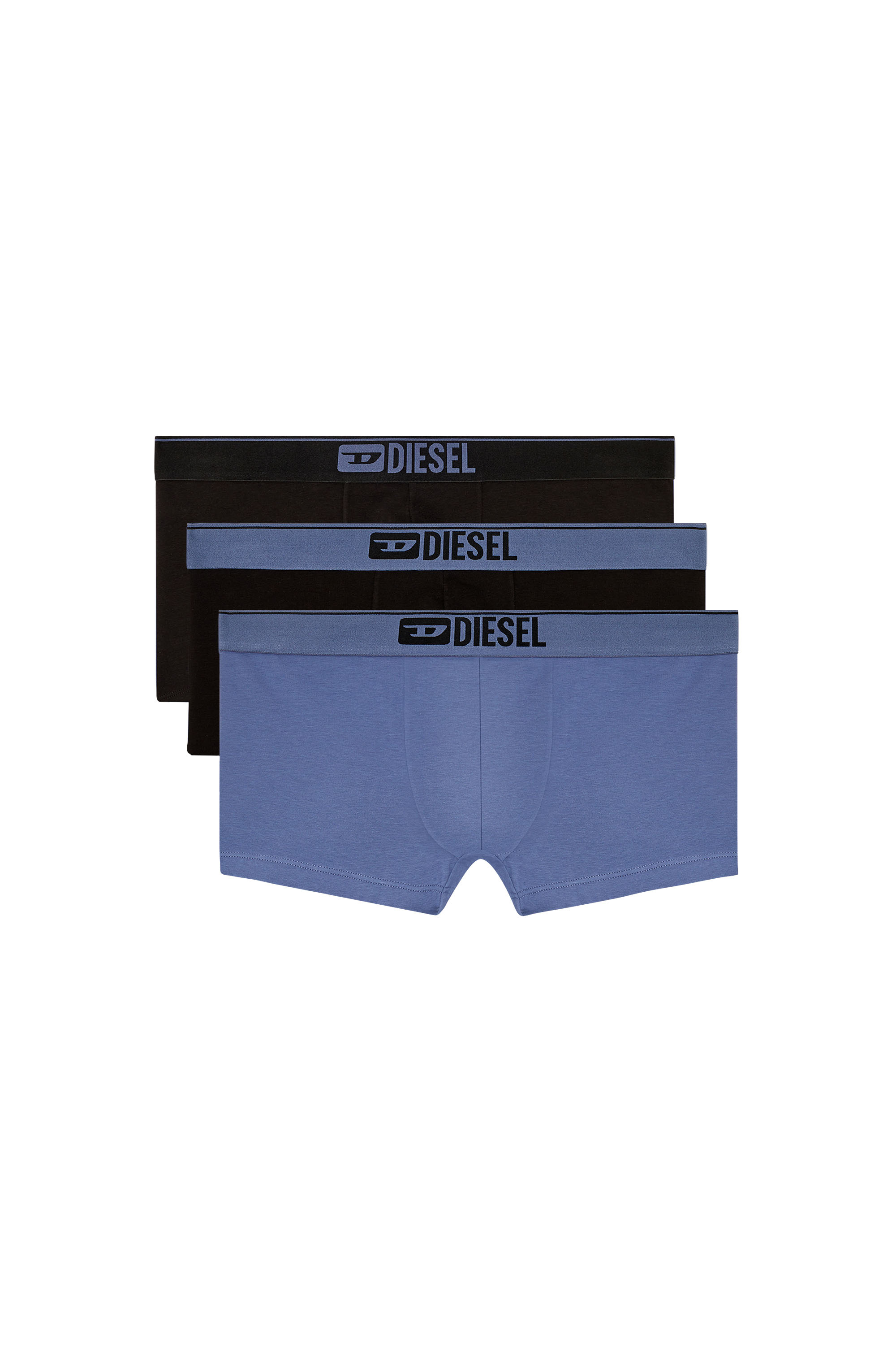 Diesel - UMBX-DAMIENTHREEPACK, Set di tre boxer tinta unita Uomo in Nero - 1