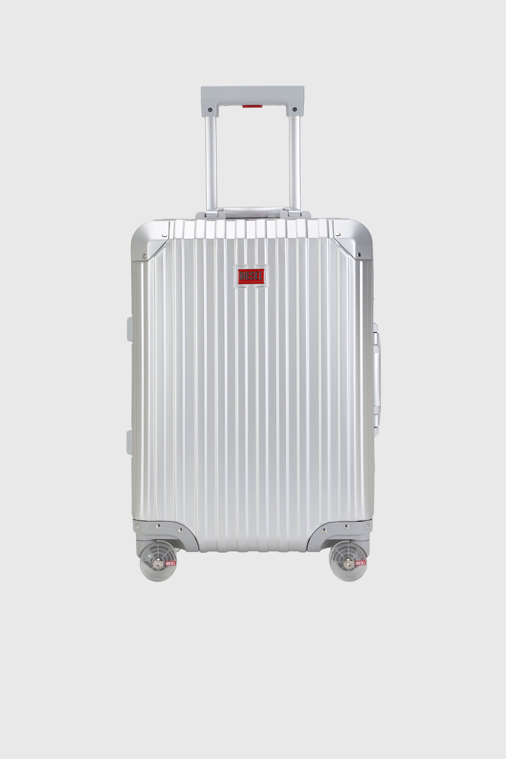 Diesel - DIESEL ALUMINUM TROLLEY- DSL002, Valigia in alluminio taglia S Unisex in Argento - 1